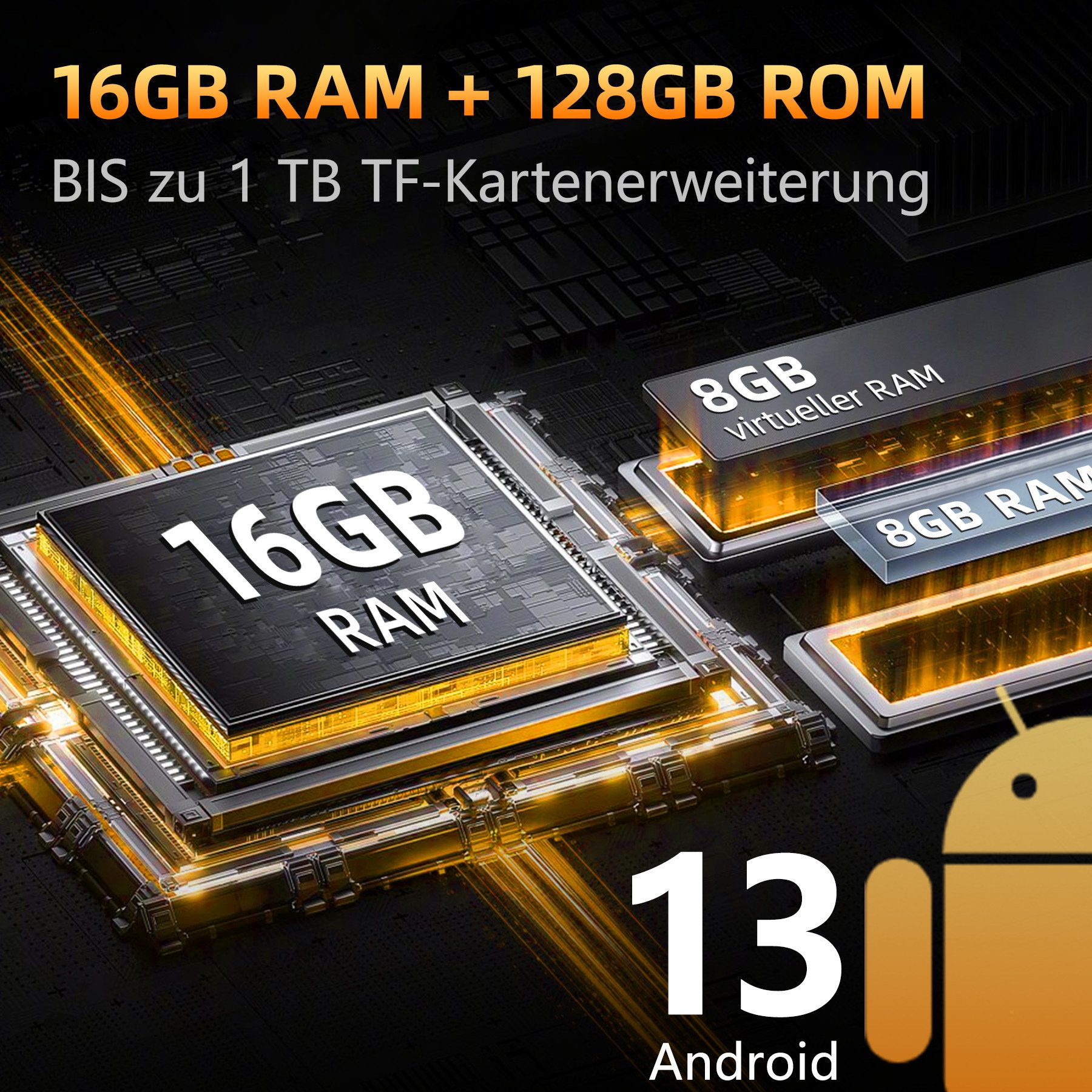 OUKITEL WP23 Pro Outdoor Smartphone (16,56 cm/6.52 Zoll, 128 GB Speicherplatz, 13 MP Kamera, ​IP68 Wasserdichit Rugged Smartphone, 10600mAh, Dual SIM 4G, NFC, GPS)