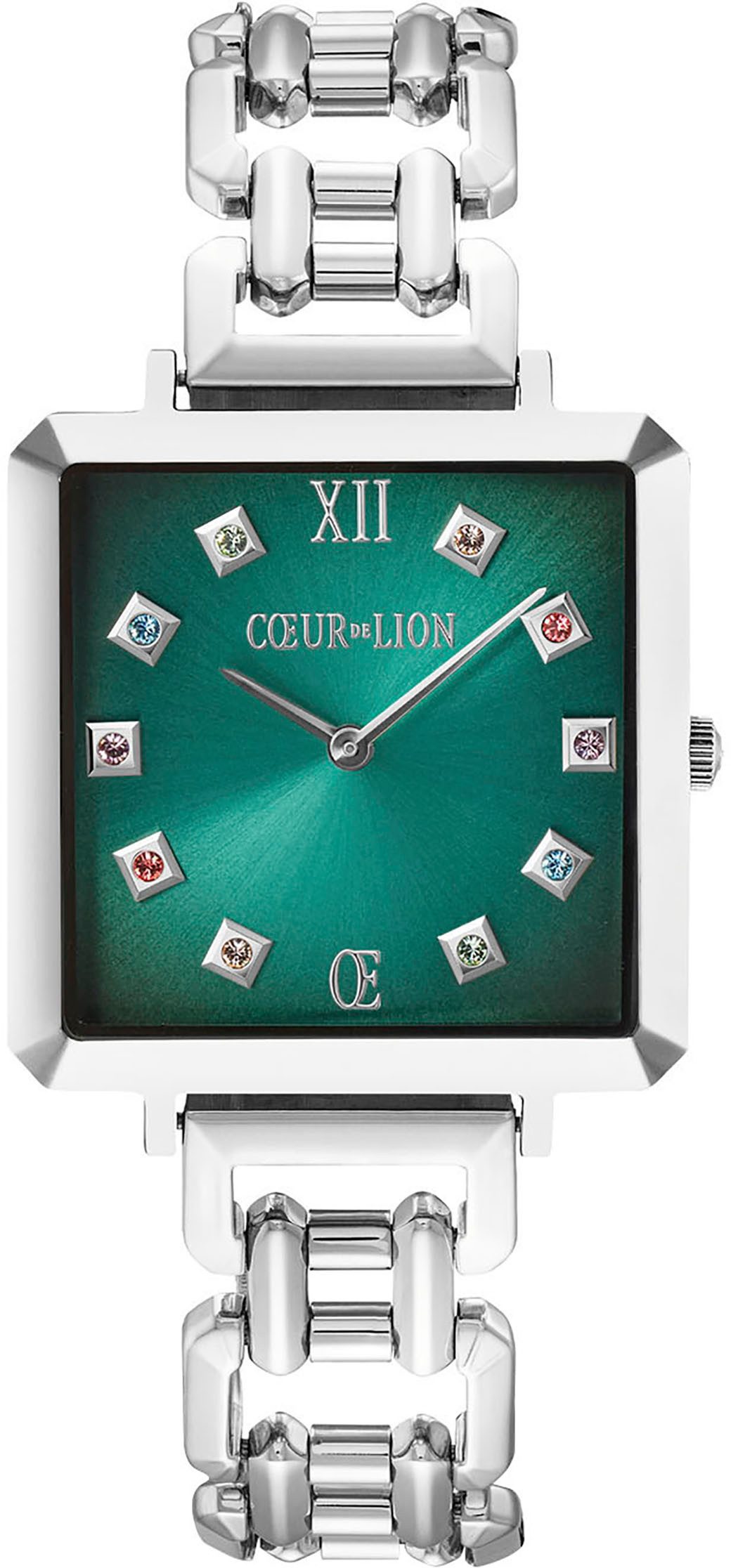 COEUR DE LION Quarzuhr 7630/74-1705, Armbanduhr, Damenuhr, Edelstahlarmband, analog, Swarovski®-Kristalle