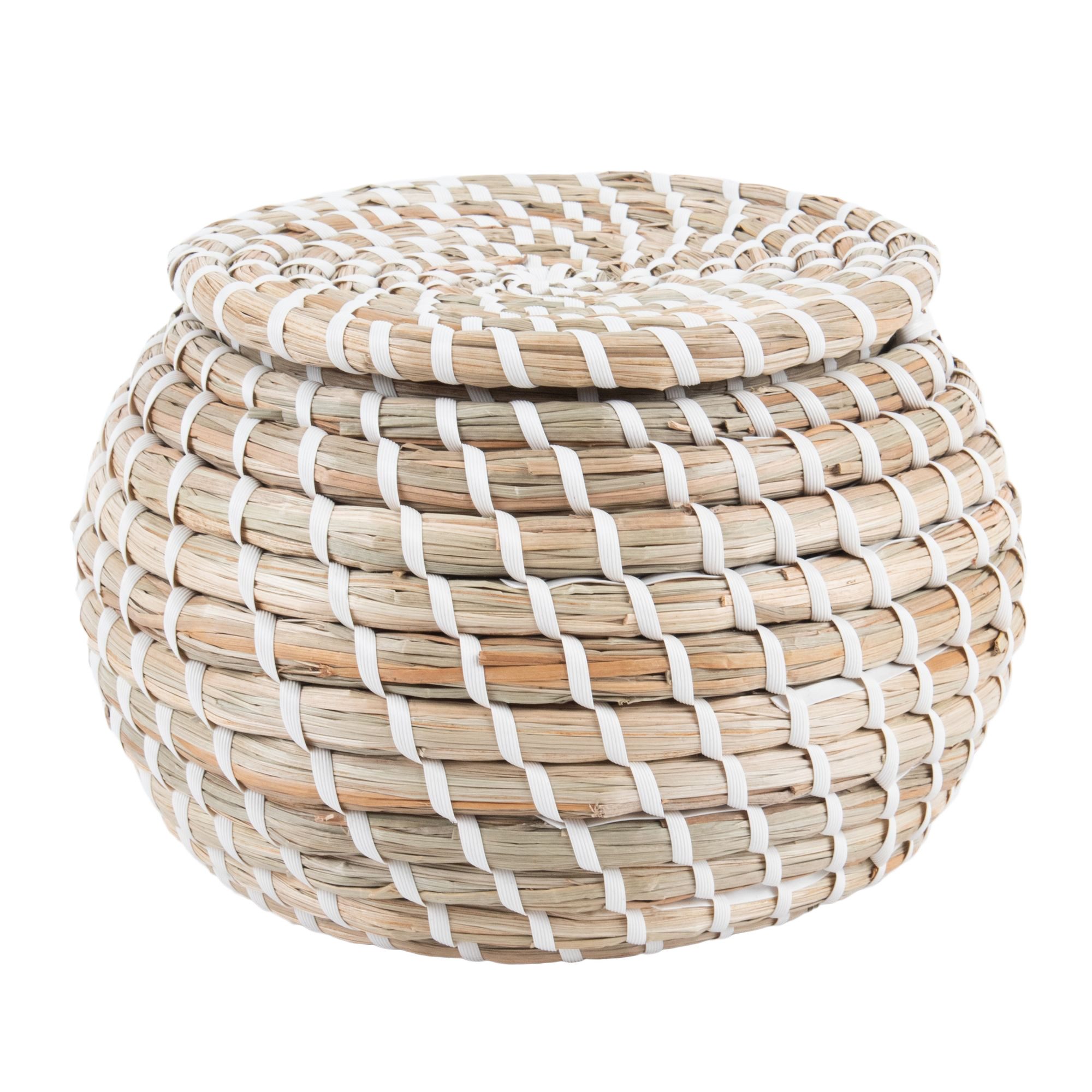 wohnfreuden Aufbewahrungskorb Korb Kendil aus Seegras und Kunstfaser mit De günstig online kaufen