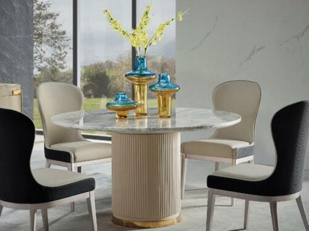 JVmoebel Esstisch Wohnzimmer Luxus 135cm Rund Runder Küche Tisch