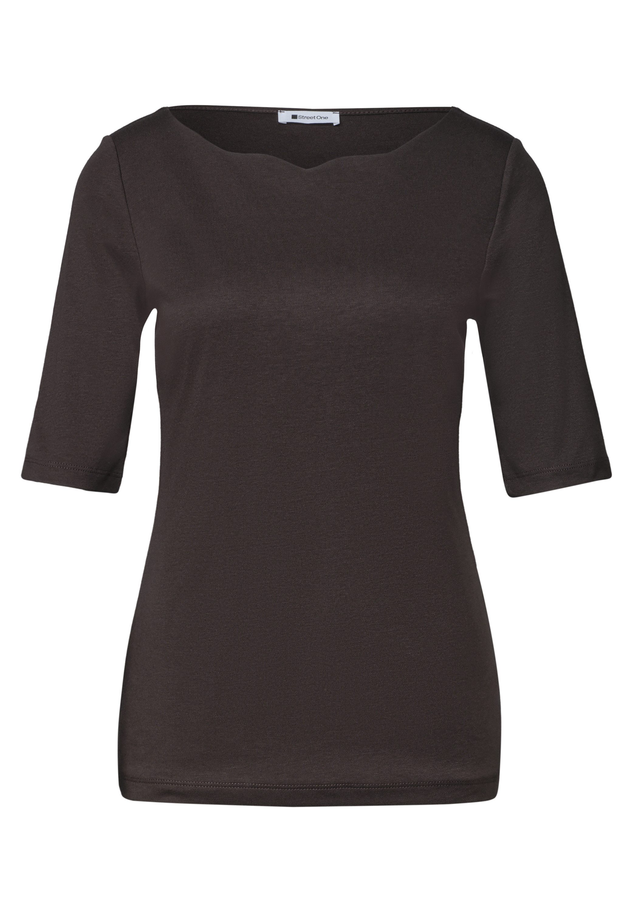 STREET ONE T-Shirt in Unifarbe – Bild 4 von 5