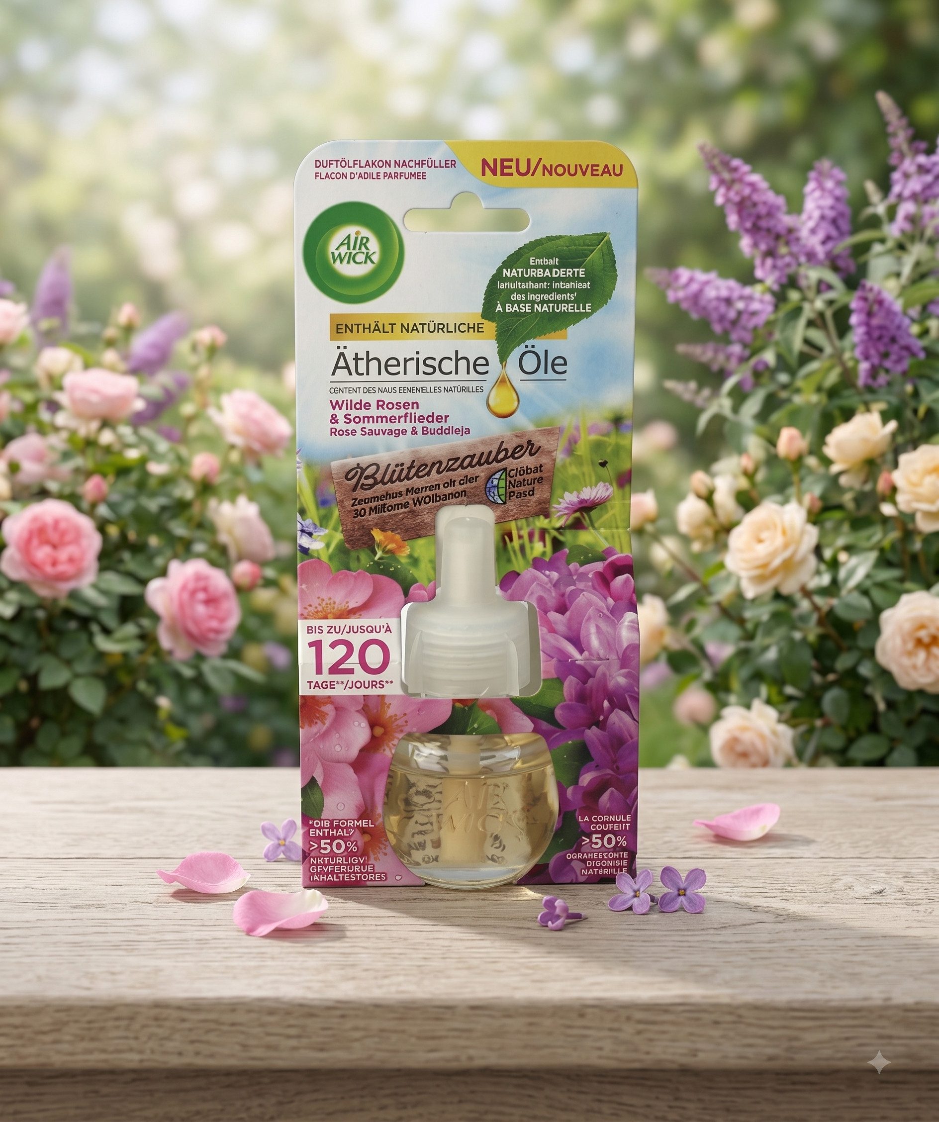 Air Wick Raumduft Air Wick Duftölflackon Nachfüller Wilde Rose 19 ml