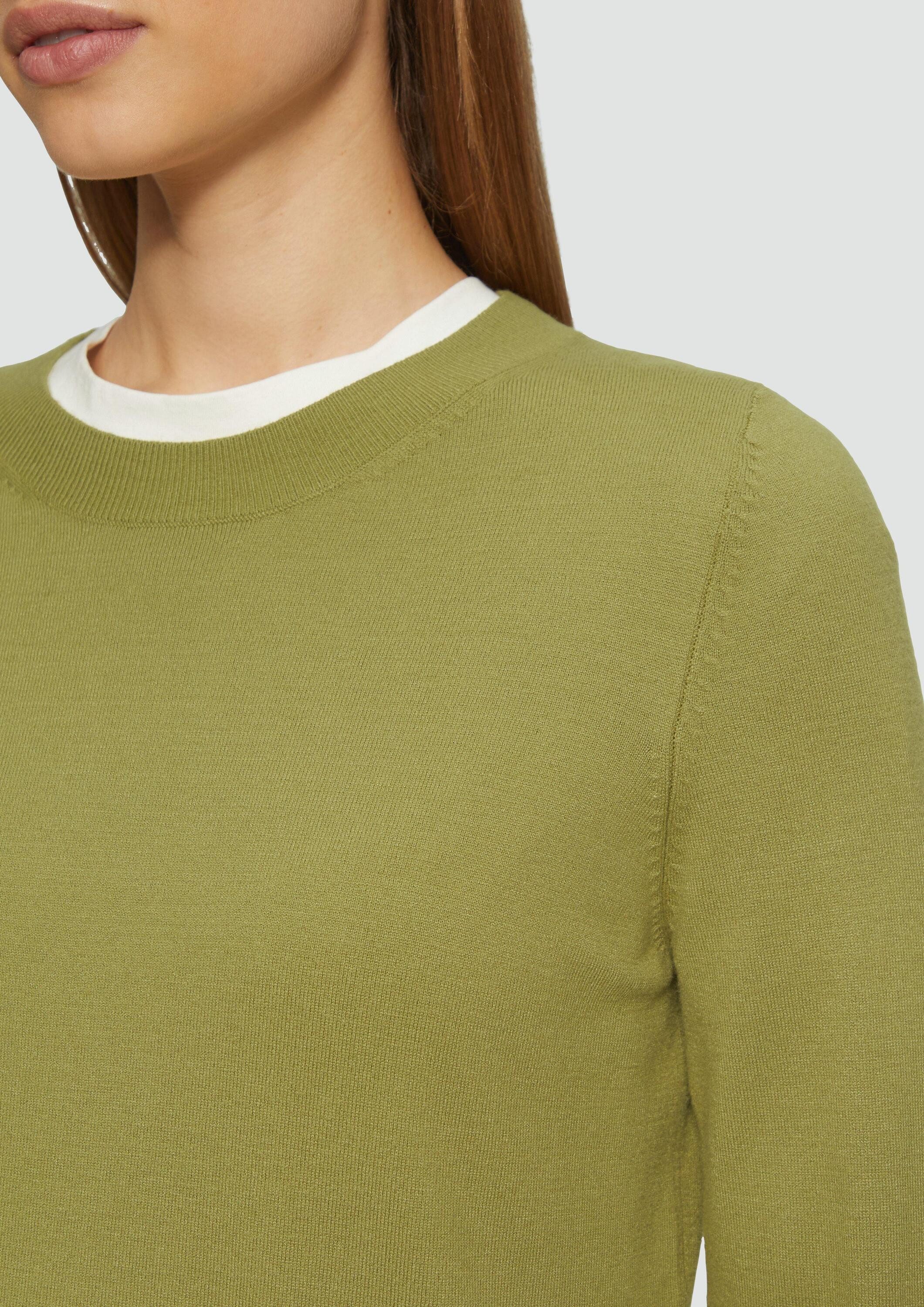 s.Oliver Longpullover Strickpullover Strickpullover aus Viskosemix