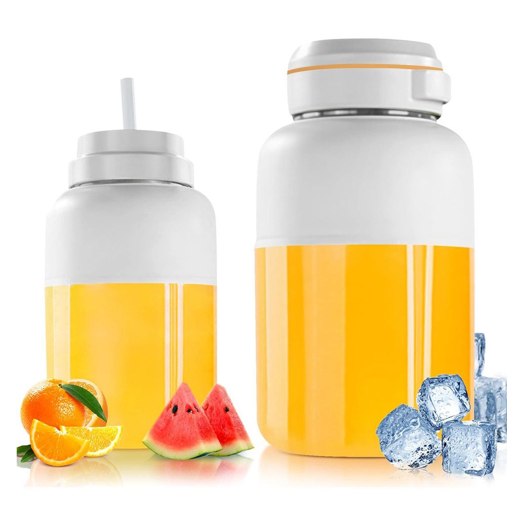 HT Standmixer Wiederaufladbarer Elektrischer Entsafter, 80 W, 800ML Tragbarer Mixer für Gemüse&Obst, Zwei Modi