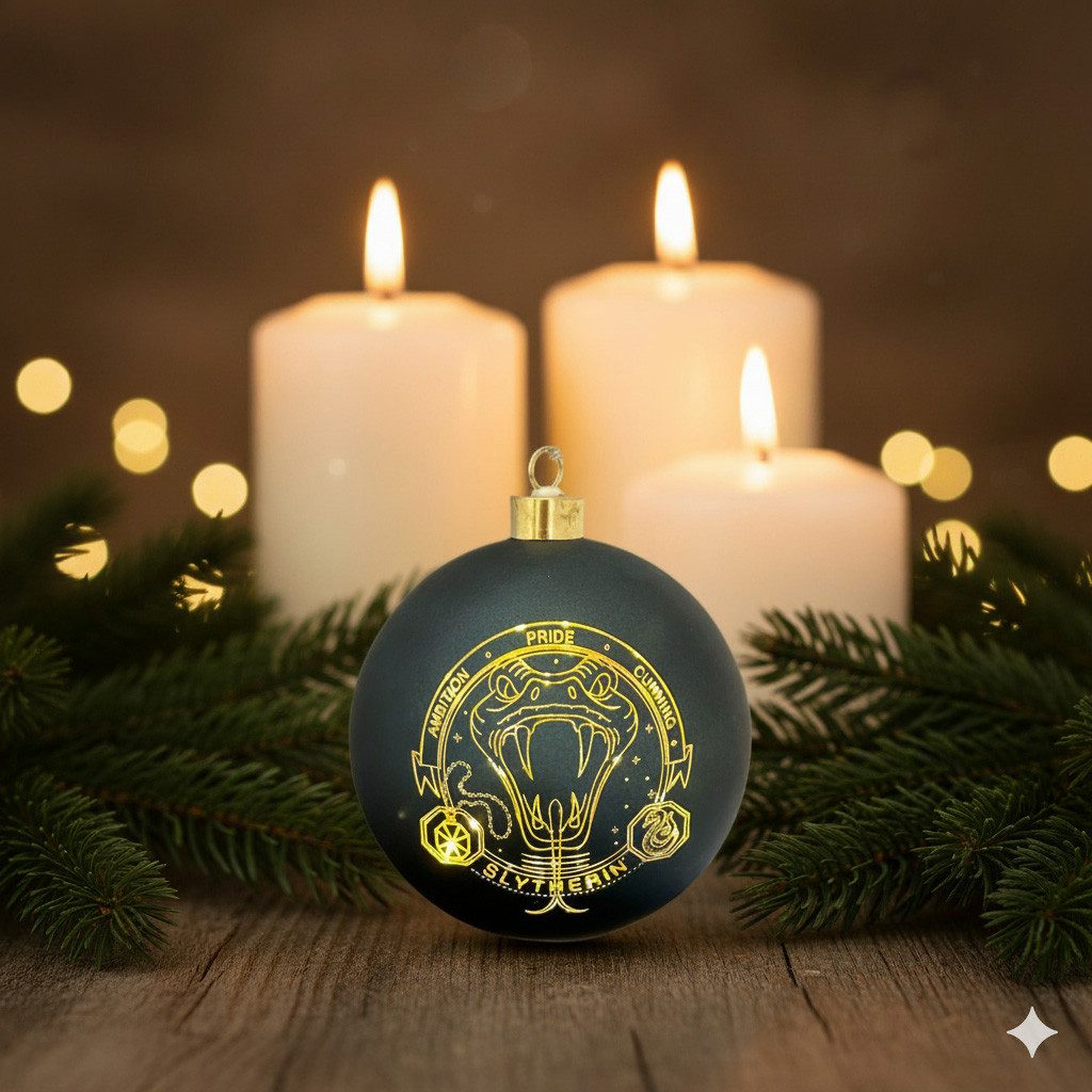 Disney LED Dekolicht Harry Potter Weihnachtskugel Slytherin - 15 cm beleuchtet Weihnachten, LED fest integriert