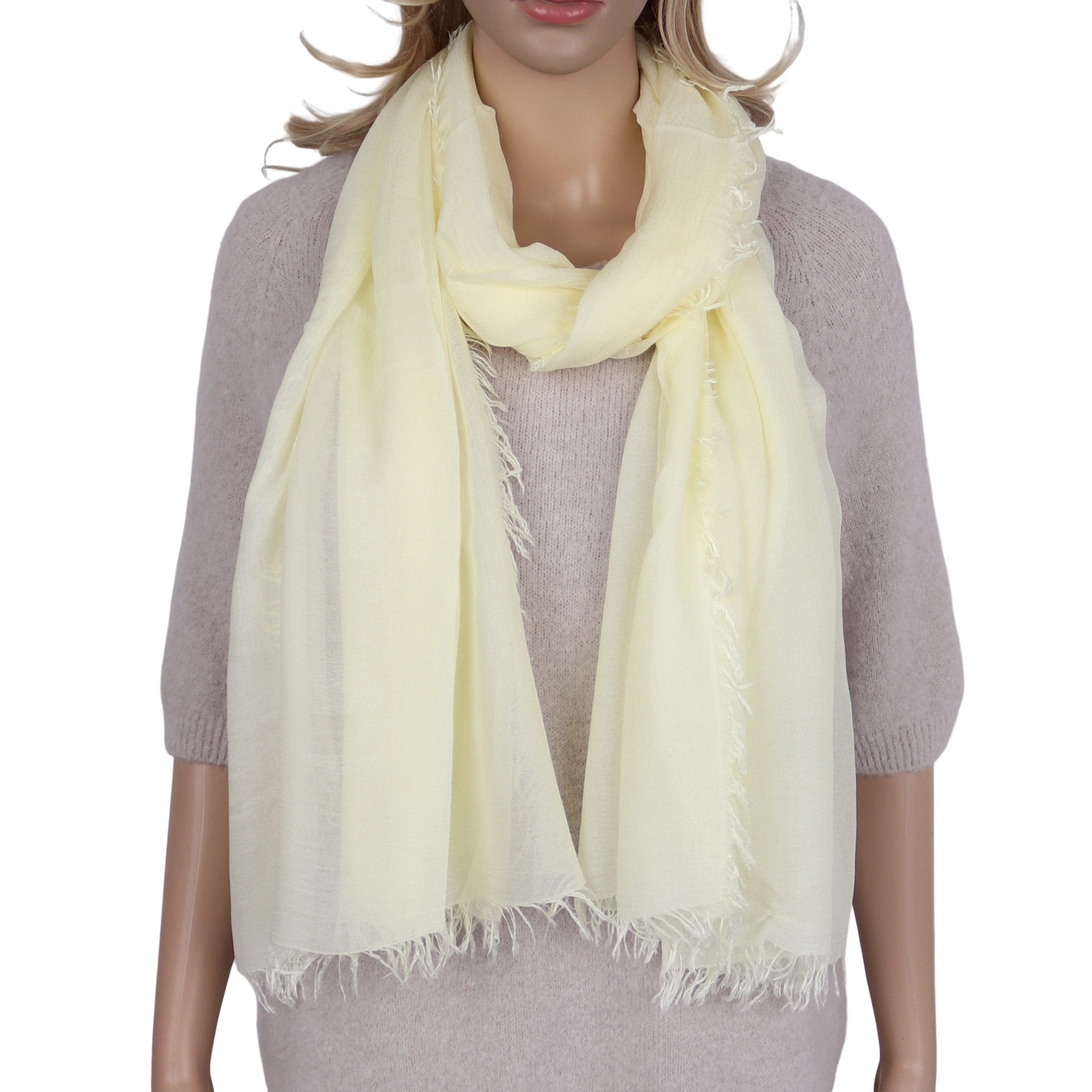 MIRROSI Modeschal weicher unifarbe Schal aus 100% Modal, Made in Italy, (viele tolle Farben zur Auswahl), Damen Halstuch ideal für Frühling, Sommer, Herbst