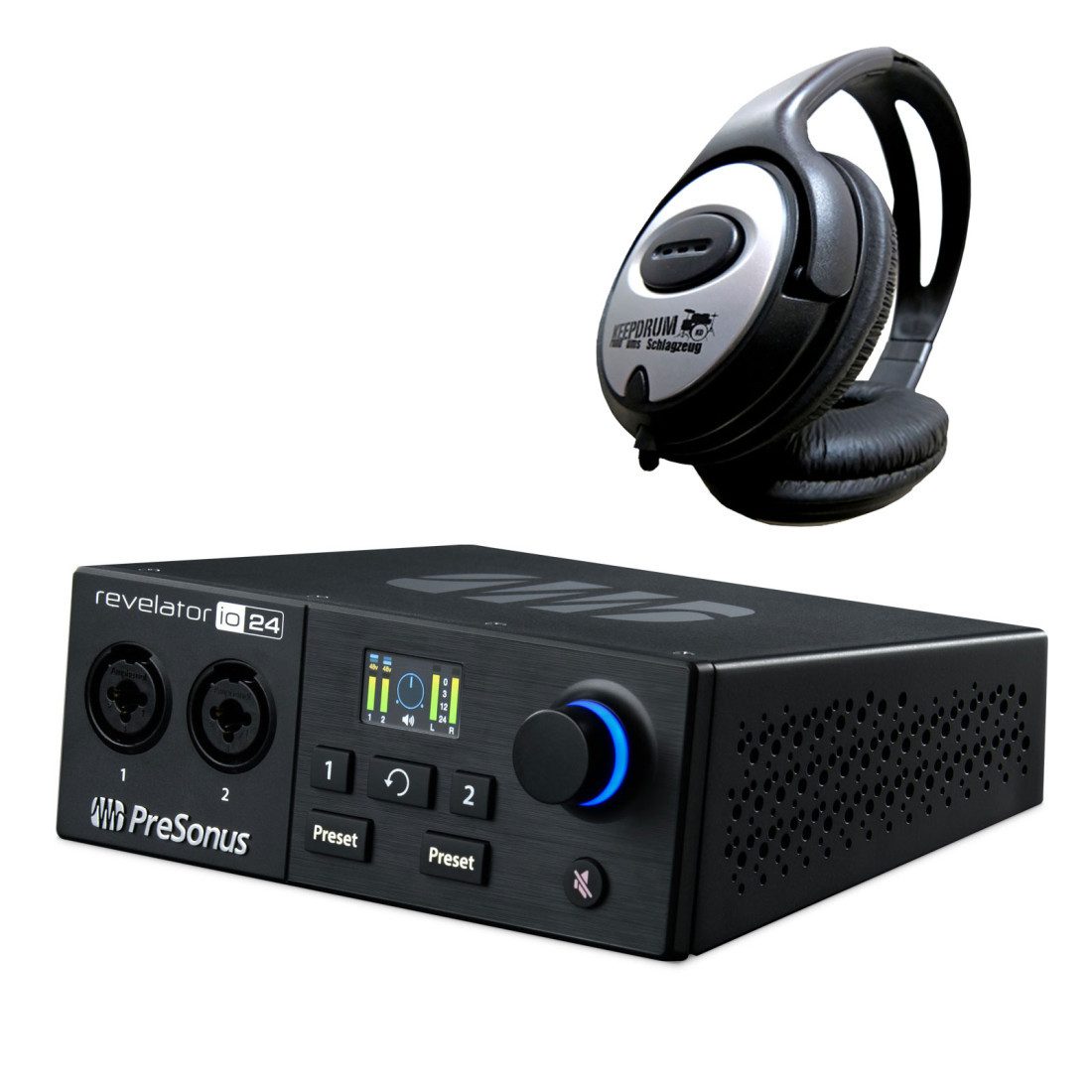 Presonus Revelator io24 Interface mit Kopfhörer Digitales Aufnahmegerät