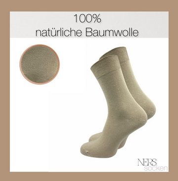 NERS Basicsocken für Damen und Herren aus 100% Baumwolle ohne Gummidruck (6-Paar, 12 Paar) für Business und Freizeit socken. Ohne drückende Naht