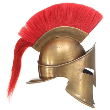 vidaXL Ritter-Kostüm Griechischer Krieger-Helm Antik Replik LARP Messing Stahl