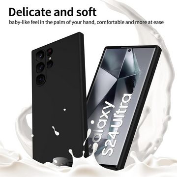 CoolGadget Handyhülle Black Series Handy Hülle für Samsung Galaxy S24 Ultra 6,8 Zoll, Silikon Schlicht Robust Schutzhülle für Samsung S24 Ultra 5G Hülle