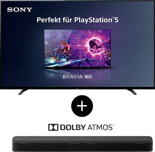 Sony XR-55A80J OLED-Fernseher (139 cm/55 Zoll, 4K Ultra HD, Google TV, inkl. Soundbar HT-X8500)