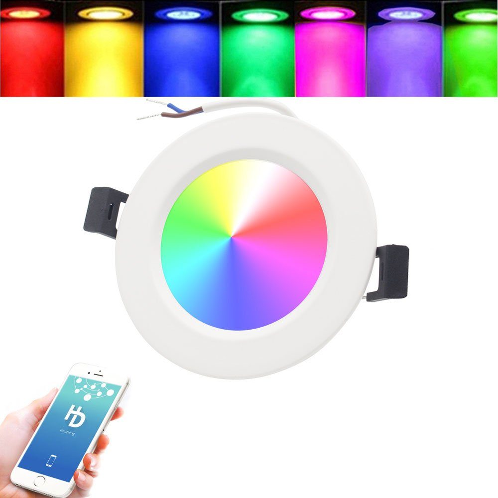 Rosnek LED Einbaustrahler LED Downlight,Smart,5W,RGB,Bluetooth APP, günstig online kaufen