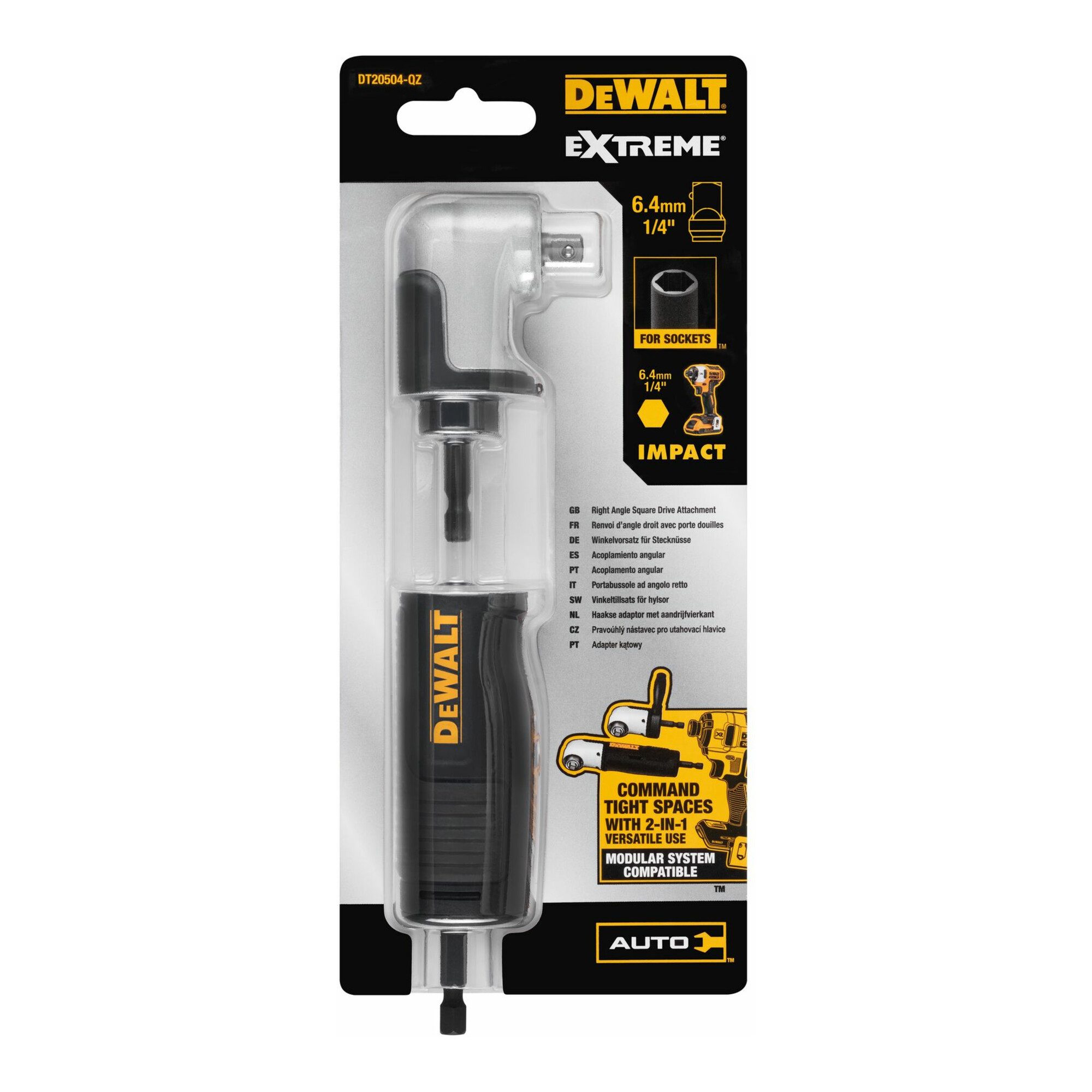 DeWalt Bohrfutteradapter DEWALT Winkelvorsatz 1/4 Zoll