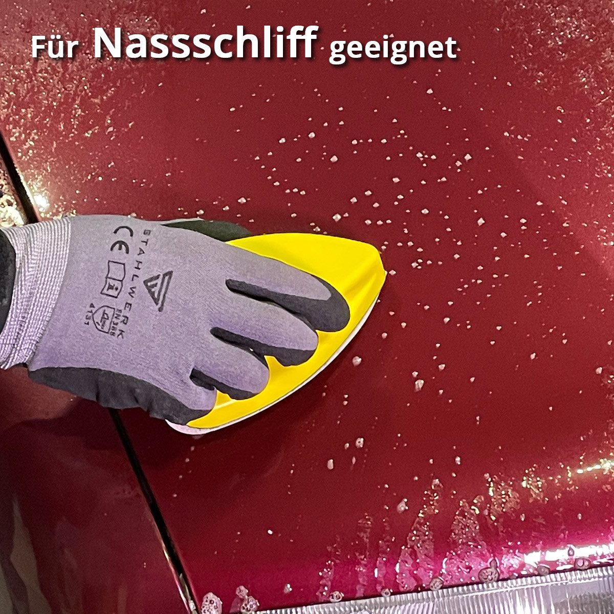 STAHLWERK Schleifdreieck Handschleifblock 2er Set, (Packung, 2 St., Set)