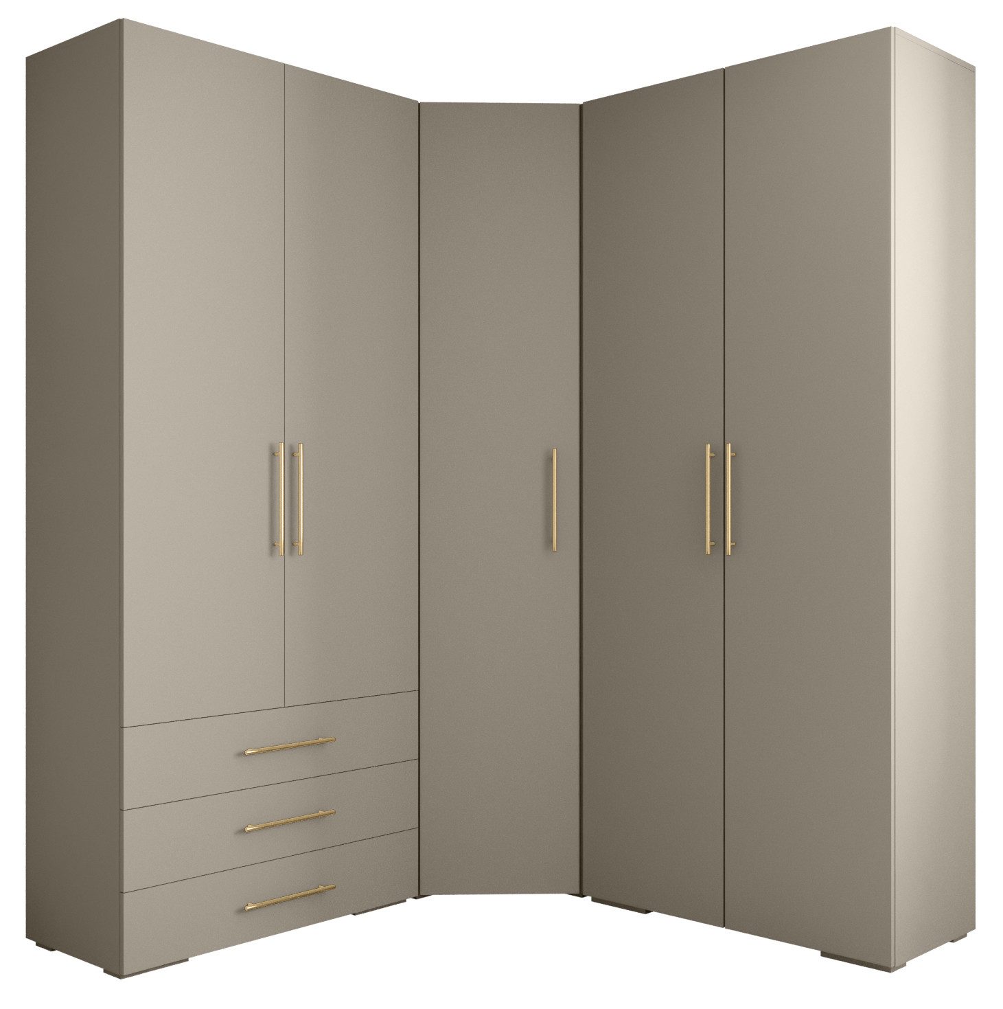 ABIKS MÖBEL Kompaktgarderobe INOVA 3 SATZ 1 Möbelset, Garderobe mit Kleiderstange und Regalen