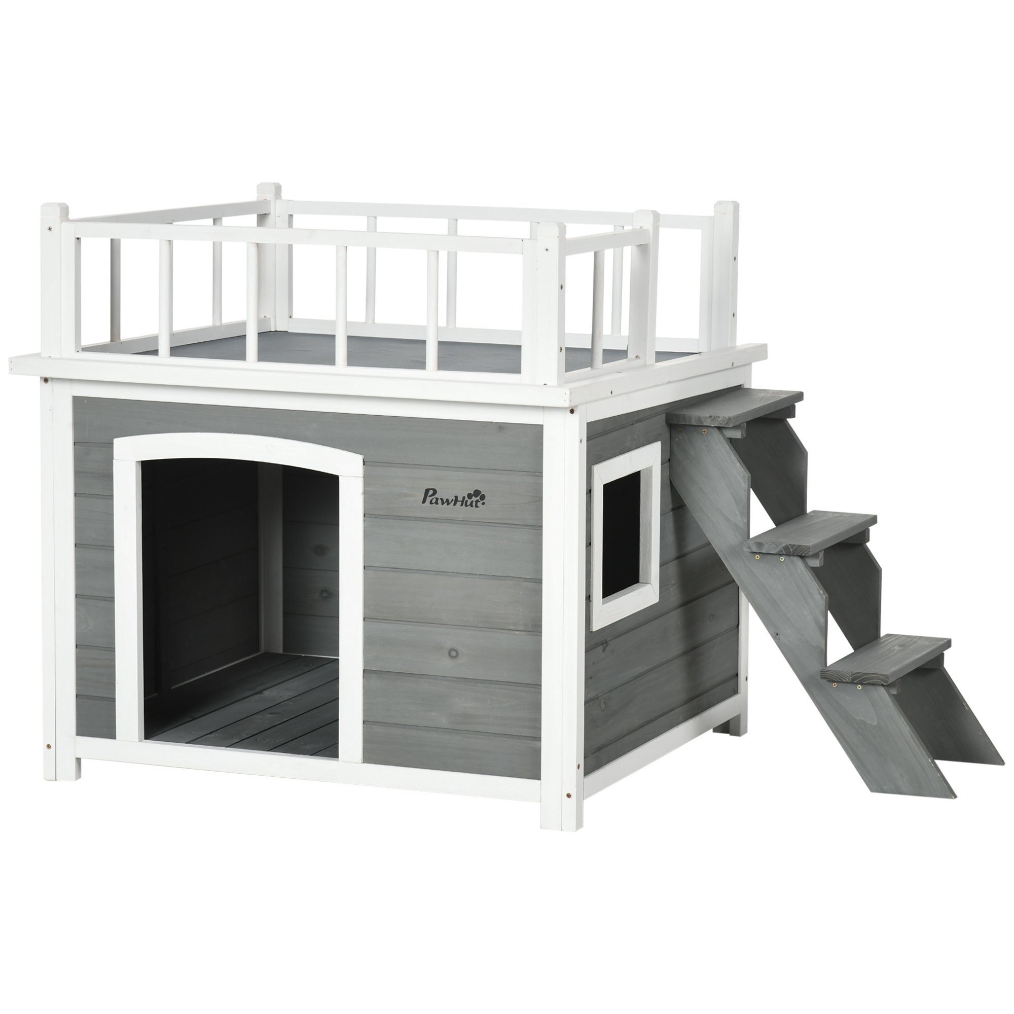 Hundehütte Hundehaus mit Balkon