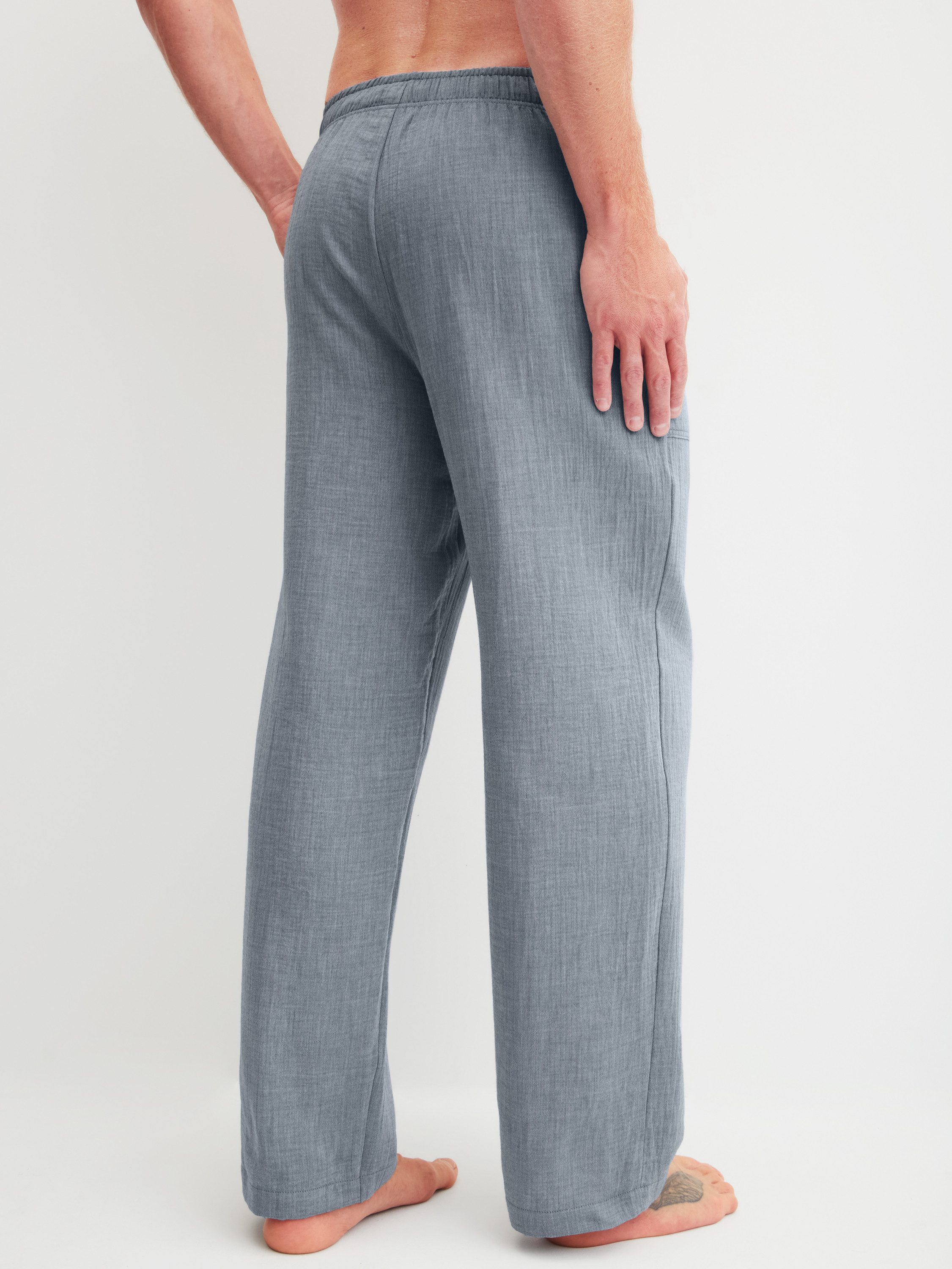 CALIDA Pyjamahose RMX Sleep Journey Herren (1-tlg) atmungsaktive Musselin Qualität, weich, elastisch, mit Seitentaschen