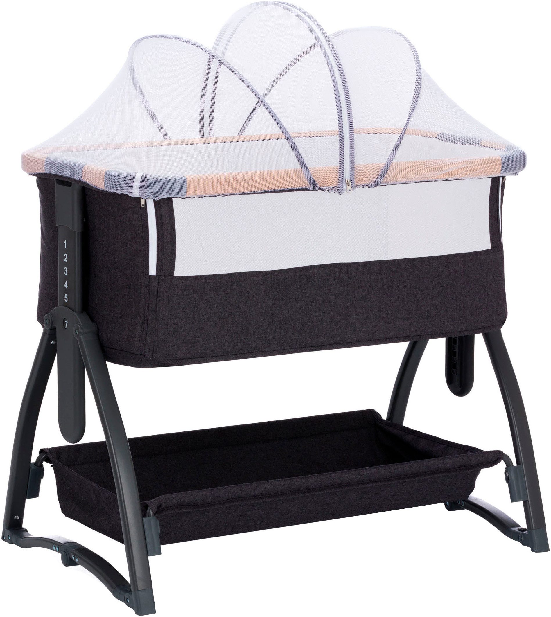 Fillikid Beistellbett Scandic grau