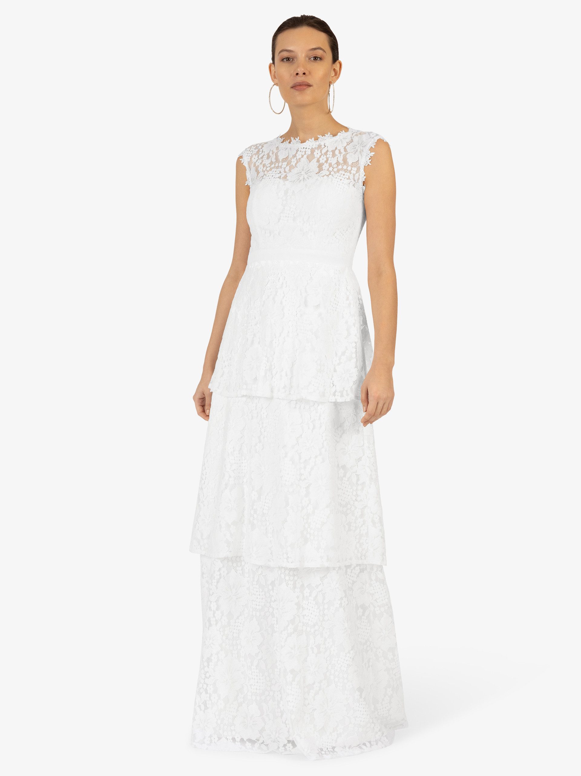 Kraimod Abendkleid mit einem Oberteil aus Mesh mit Spitze günstig online kaufen