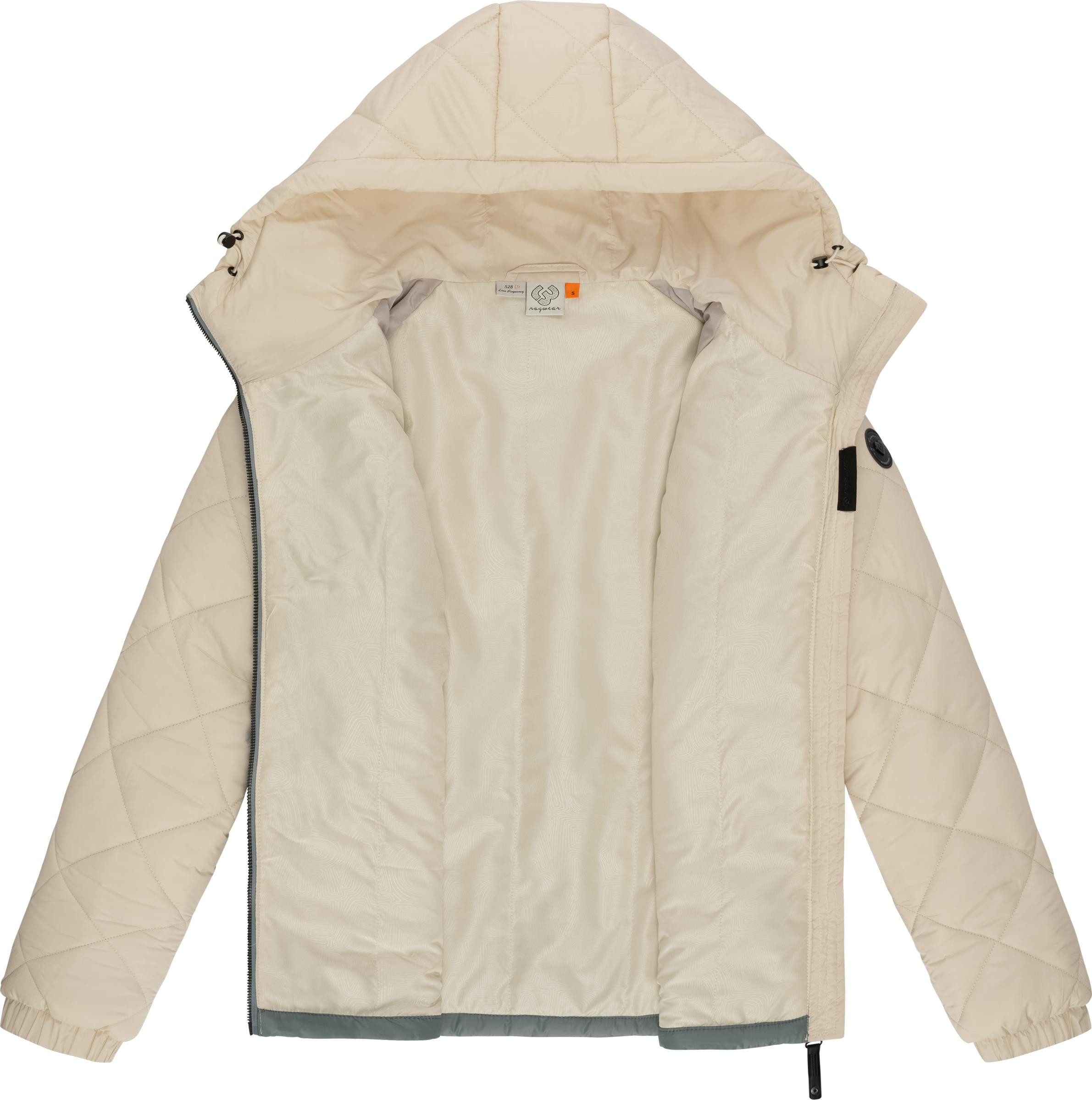Ragwear Outdoorjacke Leeloo Damen Übergangsjacke aus Teddyfleece mit gesteppten Ärmeln