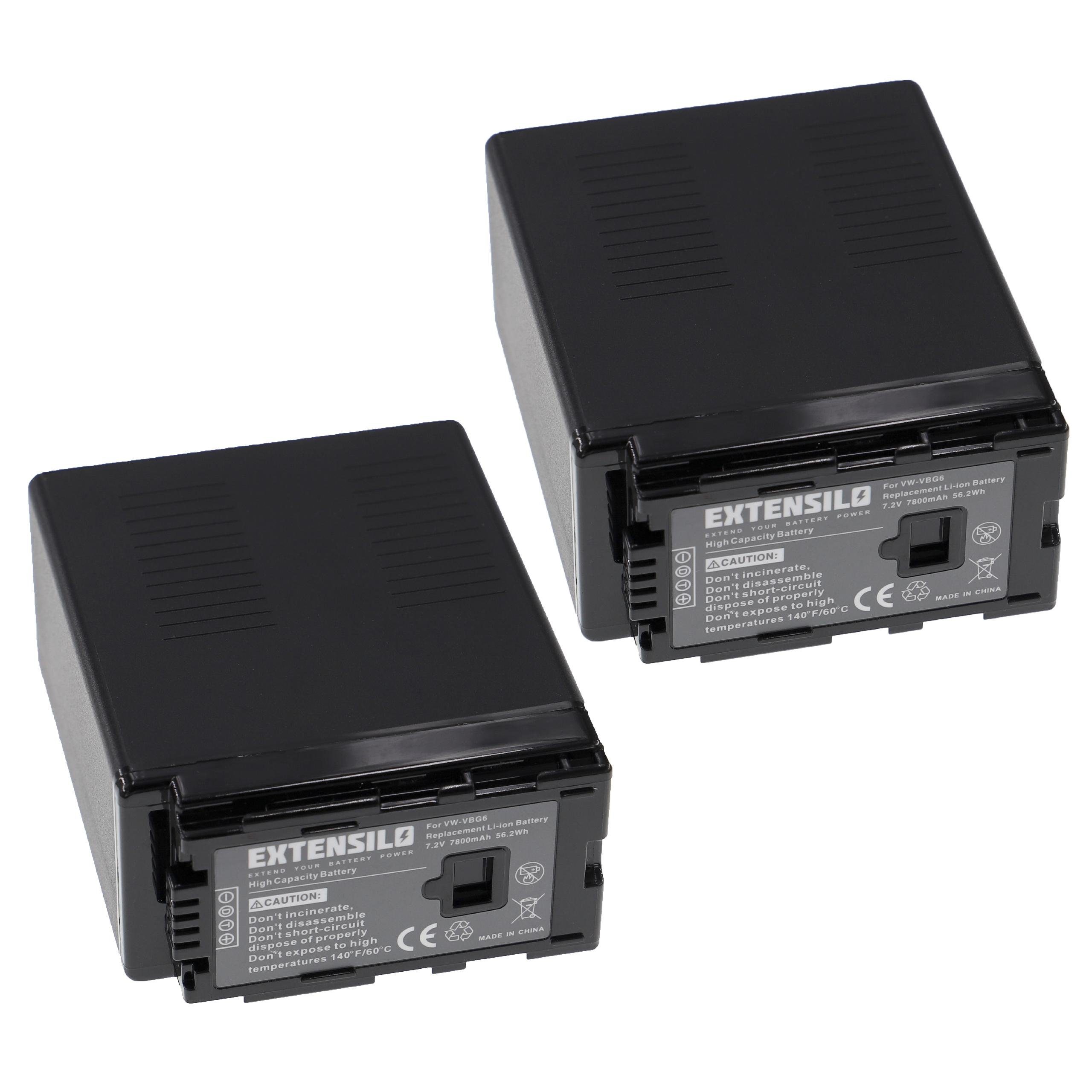 Extensilo passend SDR-H60, Kamera-Akku Panasonic SDR-H258GK, SDR-H50, SDR-H40, SDR-H80, 7800 mAh für