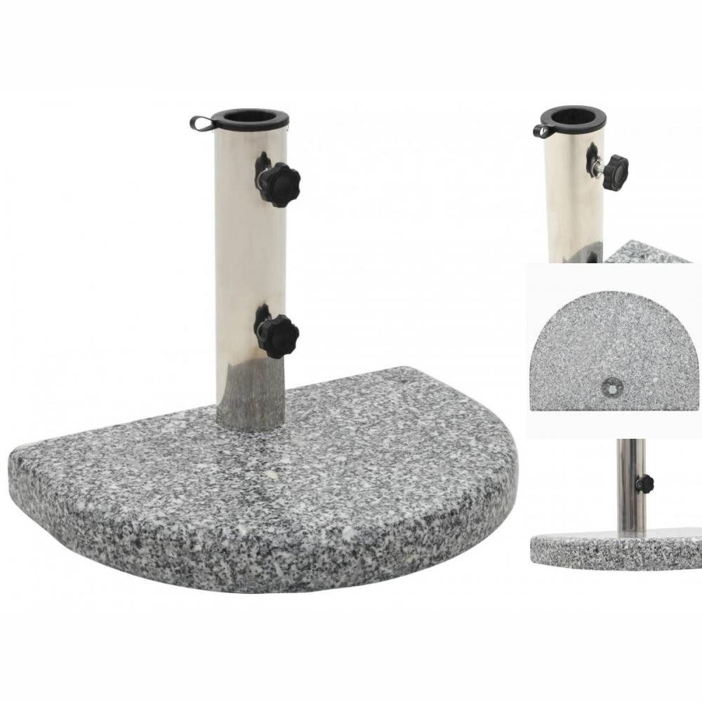 vidaXL Schirmhalter Sonnenschirmständer Granit 10 kg Gebogen Grau