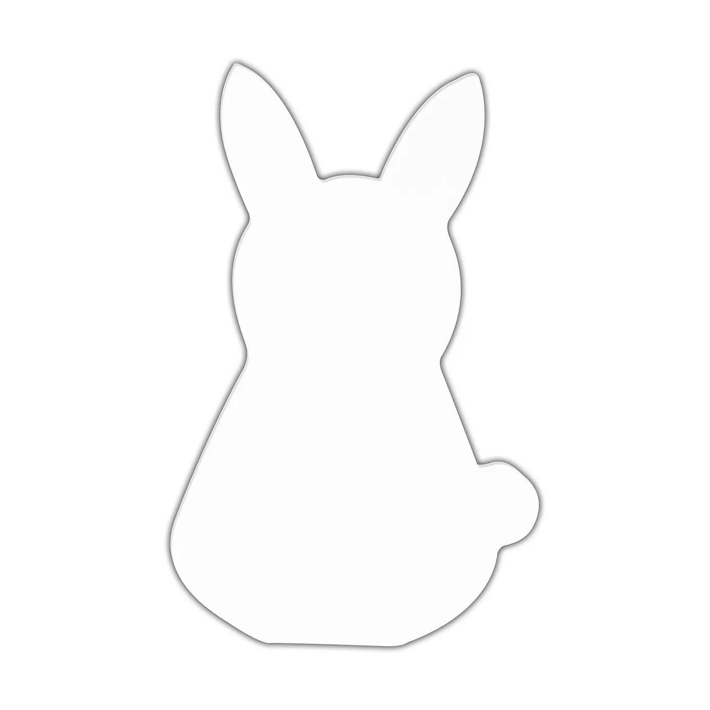 décopatch Papierdekoration 3x Weißes Pappmaché, Silhouette, Hase, 2,5x13,5x20,5 cm - Weiß AC445O, DECO-Supports