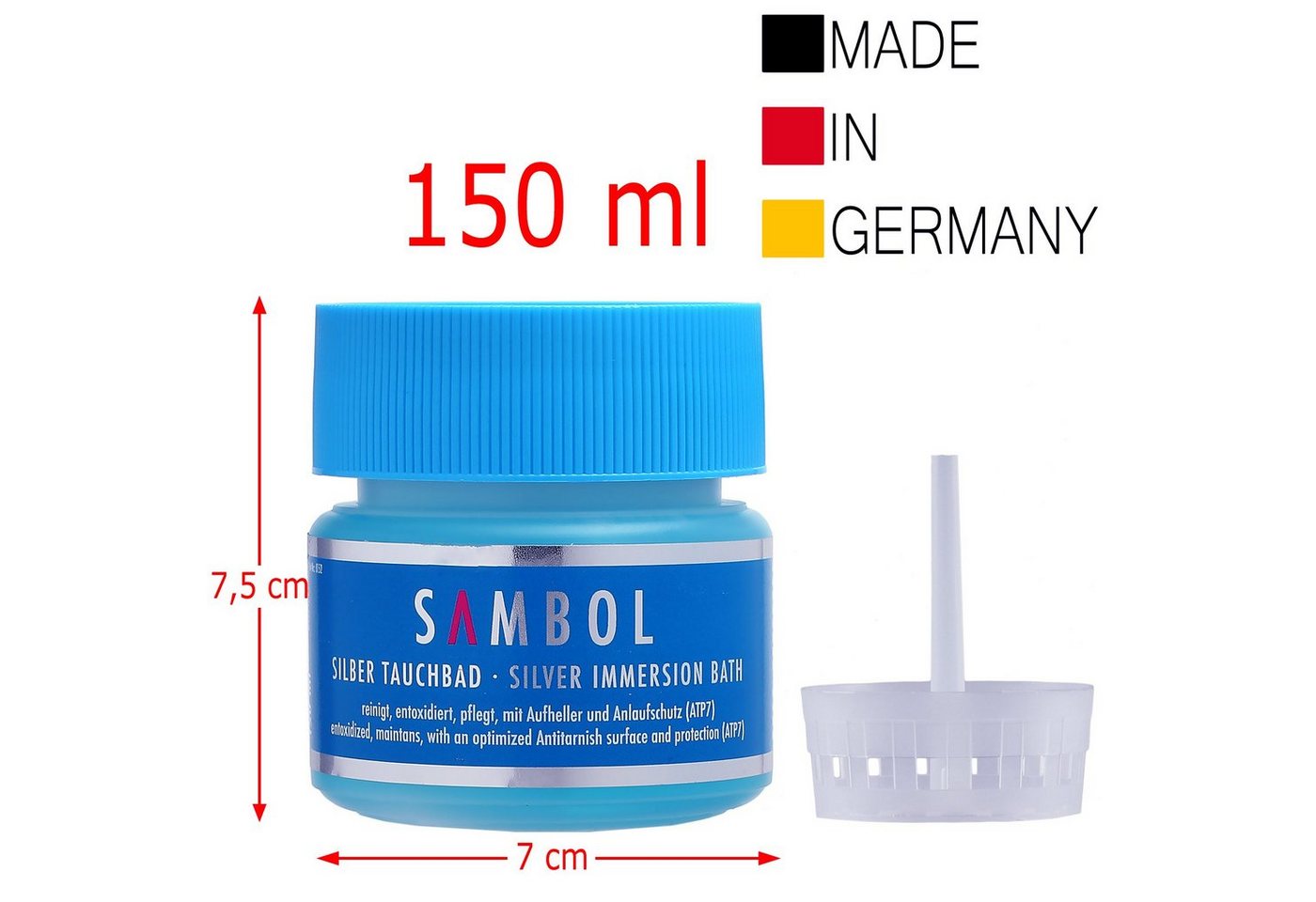 Thumbnail - Sambol Silberbad für Silberschmuck 150 ml Schnell Made in Germany Schmuckreiniger (1-St)