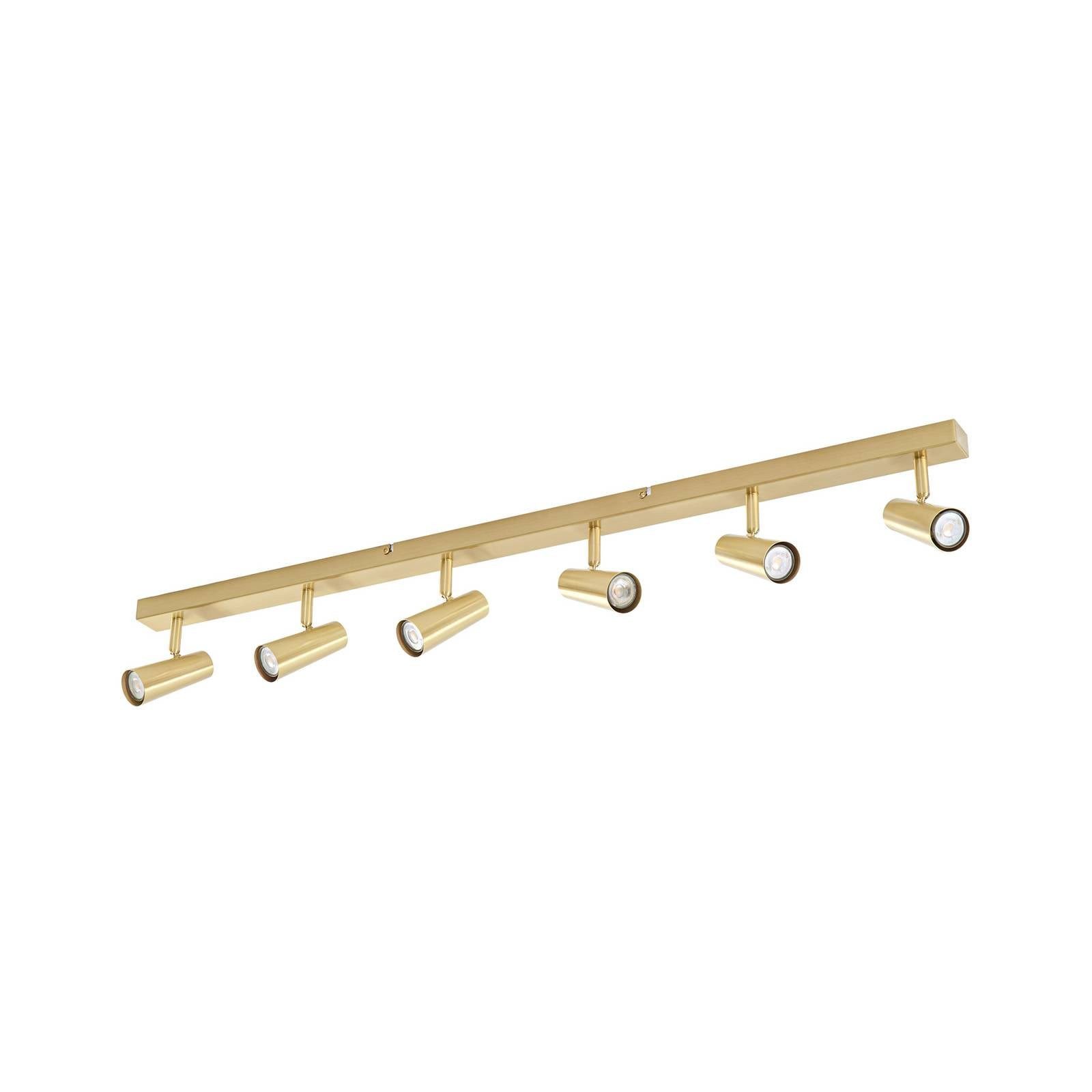 Lindby Deckenstrahler Iluna, Metall, Gold / Messing IP20, 6 x 10 W LED