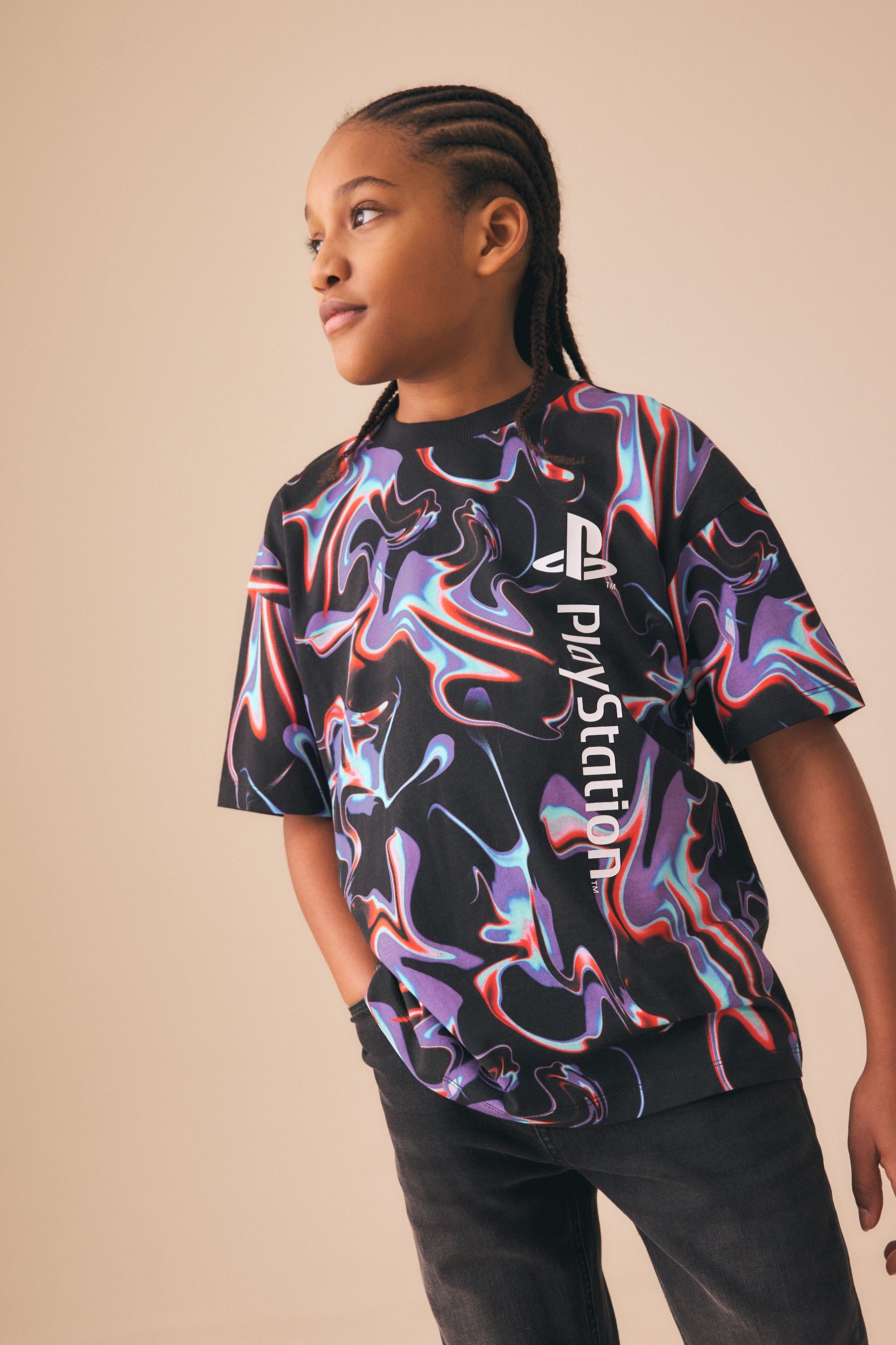 Next T-Shirt Kurzarm-T-Shirt aus Baumwolle, Playstation (1-tlg)