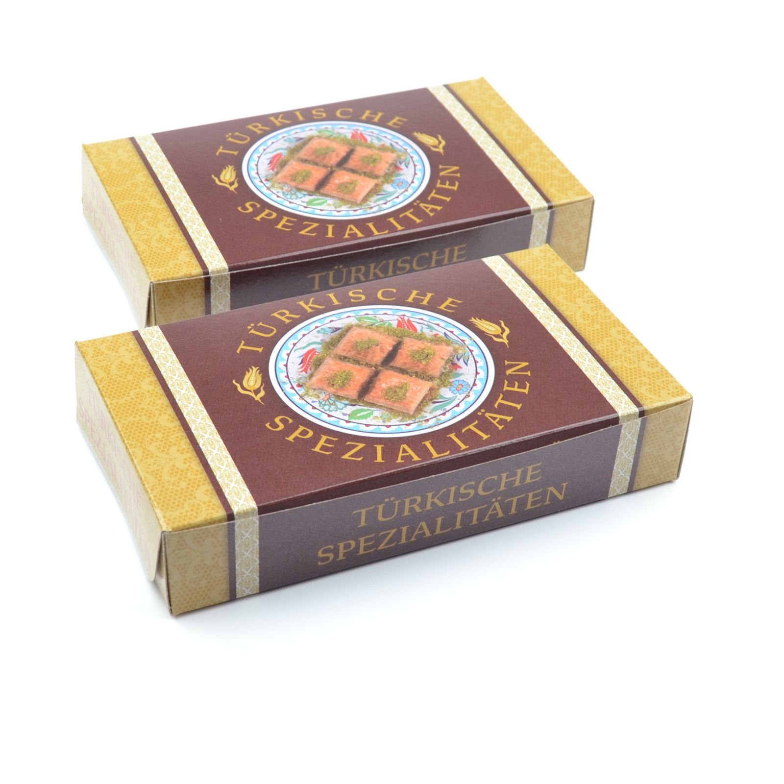 Einwegschale 100 Stück Verpackung gr., Baklava fettdicht, 500 Dessert Faltschachteln mm), (210×120×40 für Baklava Karton lebensmittelecht Box