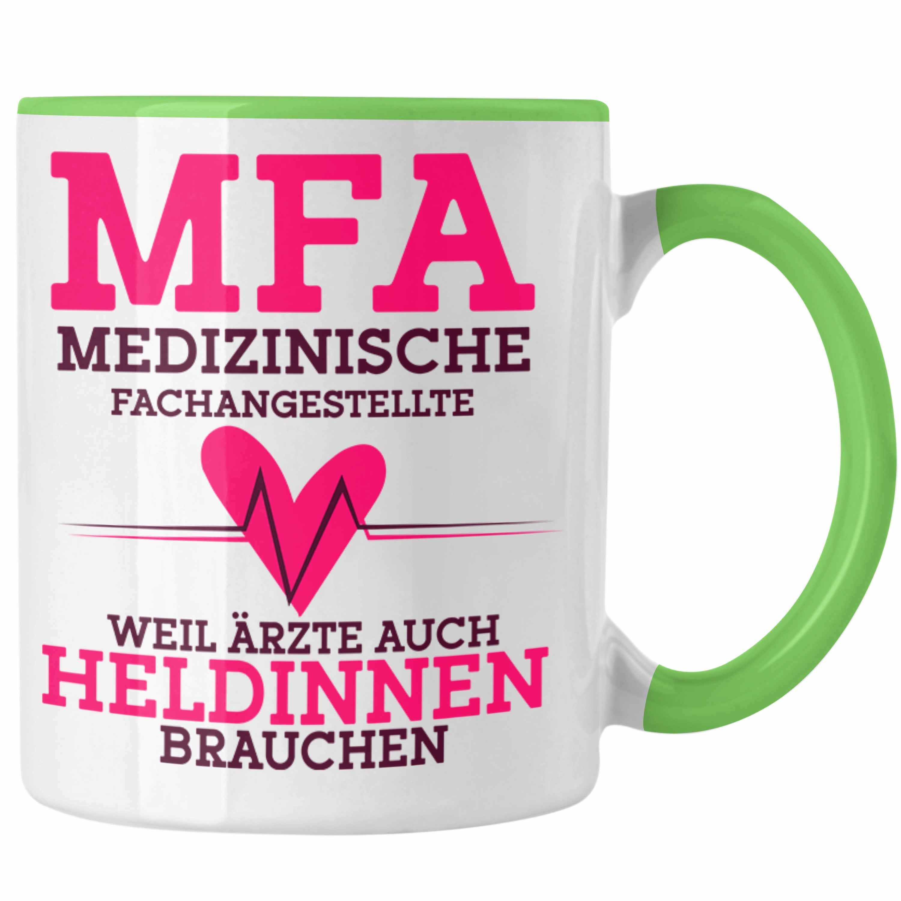 Trendation Tasse Lustige MFA Tasse Geschenk für Medizinische Fachangestellte Geschenkid Grün | Teetassen