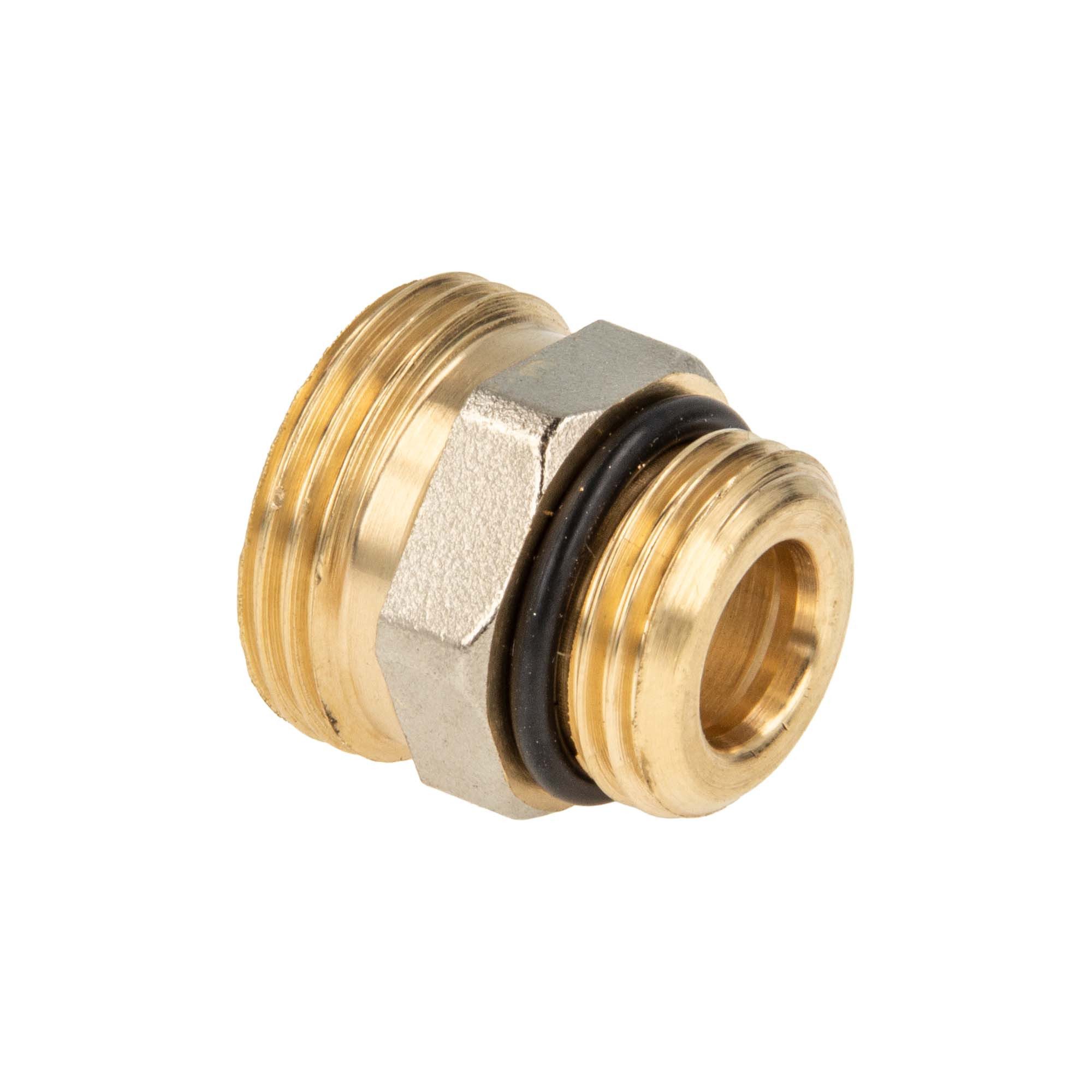 tecuro Gewindefitting Anschlussnippel Eurokonus 3/4 Zoll AG x 1/2 Zoll AG mit O-Ring, DN 15