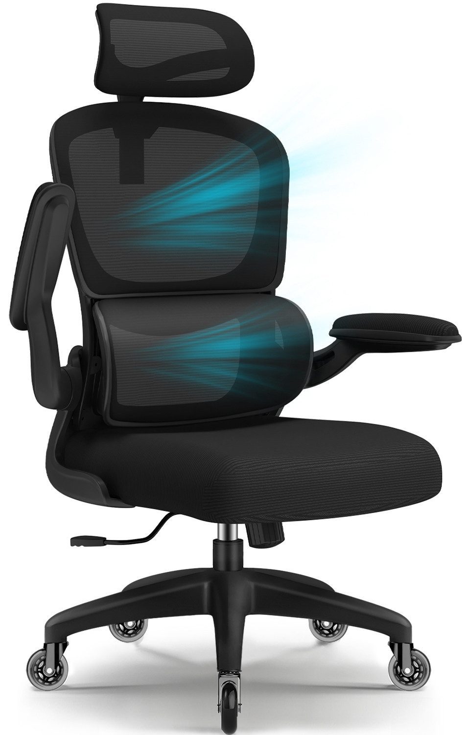 Homimaster Bürostuhl Bürostuhl, Schreibtischstuhl Ergonomisch mit Klappbare günstig online kaufen