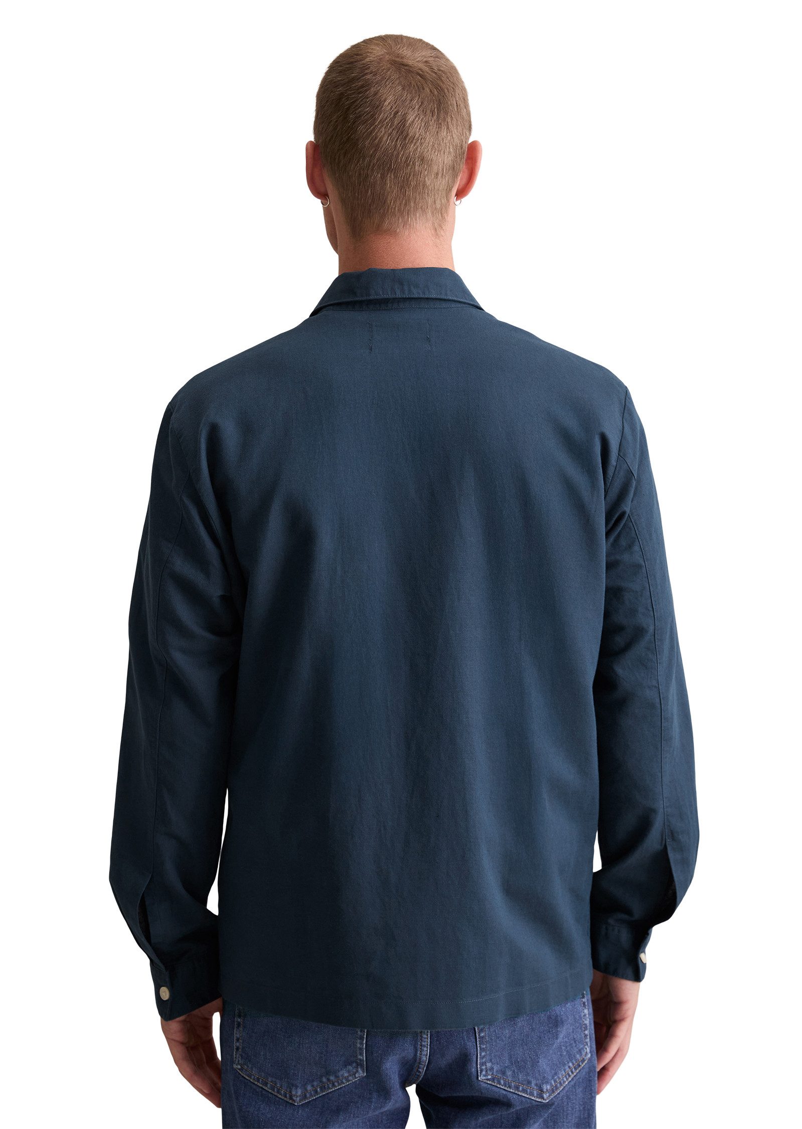 Marc O'Polo DENIM Langarmhemd relaxed, Leinenmischung günstig online kaufen