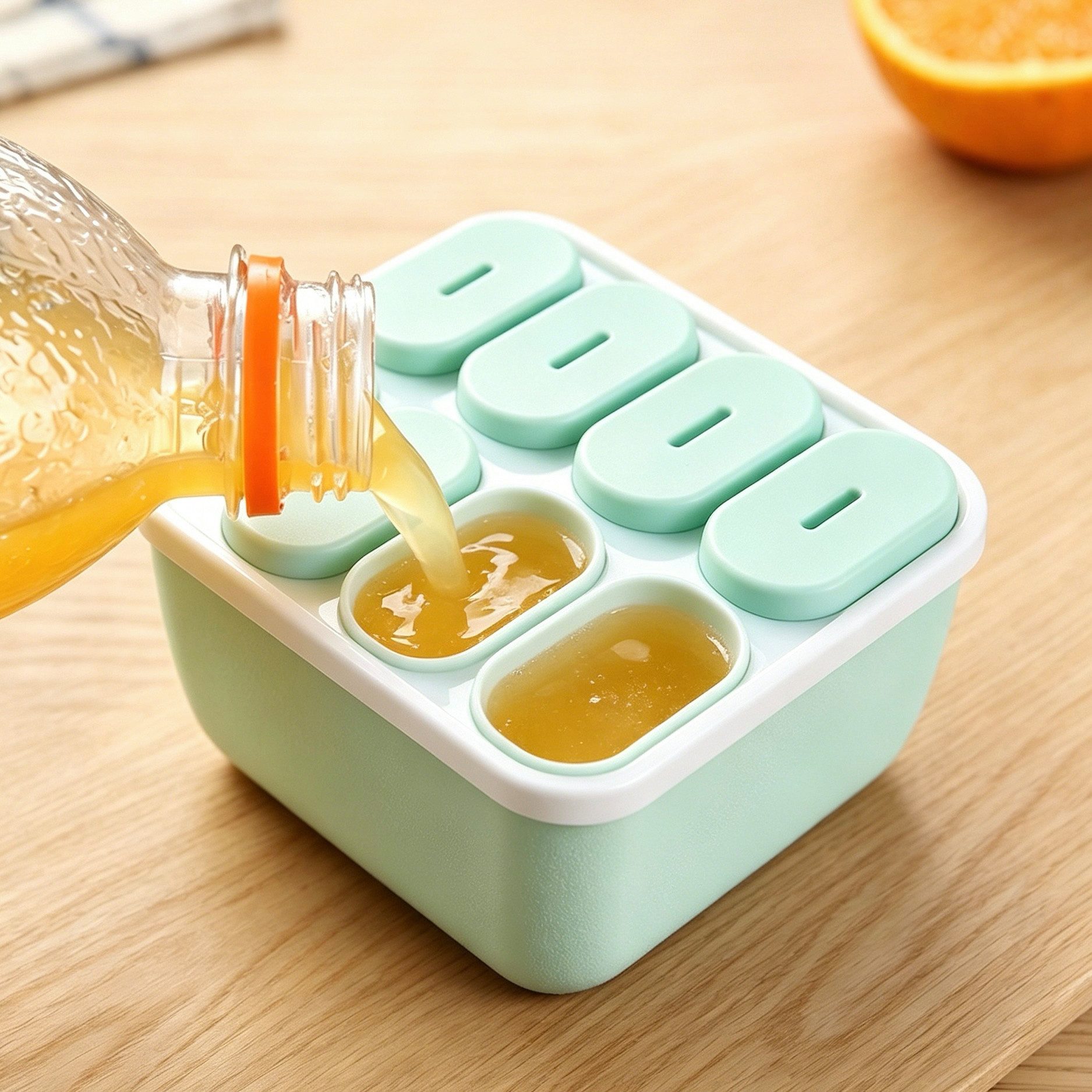 ibettertec Eisform 8-fach Eisform, Eis am Stiel Formen für Kinder und Hausgebrauch