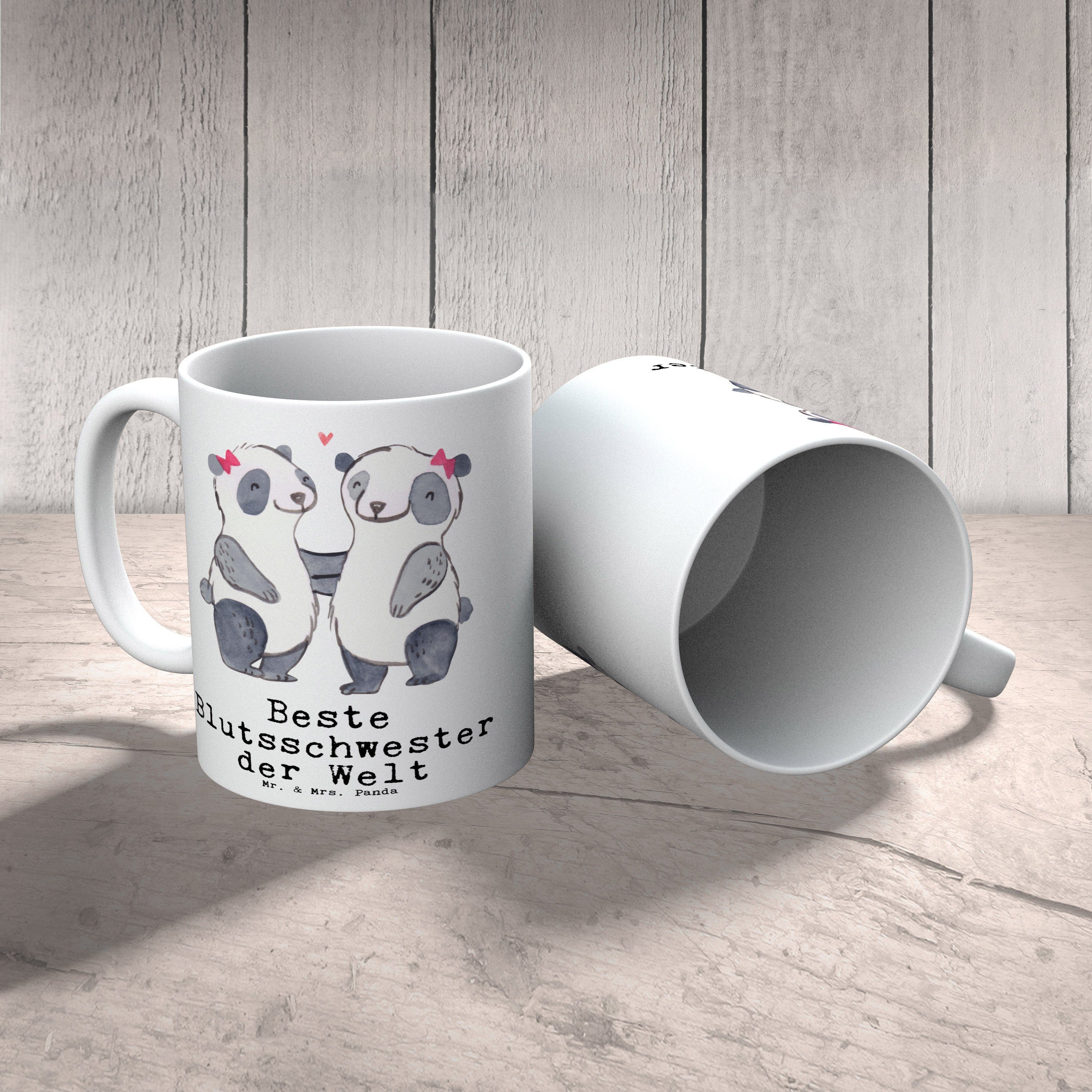 Weiß - Beste der Panda Keramik Tee, Welt Panda Mr. Geschenk, Kleinigkeit, Mrs. Geschenktipp, Blutsschwester Bae, - für, Tasse Kaffeebecher, Becher, & Bedanken, Kaffeetasse, Büro,