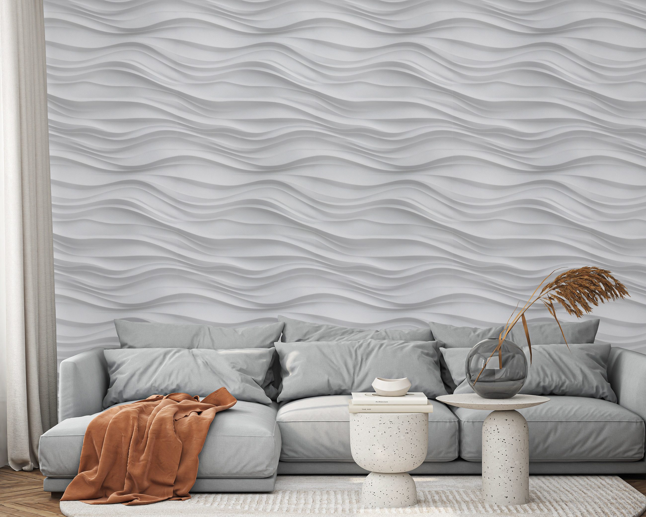 Wallarena Vliestapete Weiß Grau Wellen Abstrakt Wohnzimmer Schlafzimmer Tap günstig online kaufen