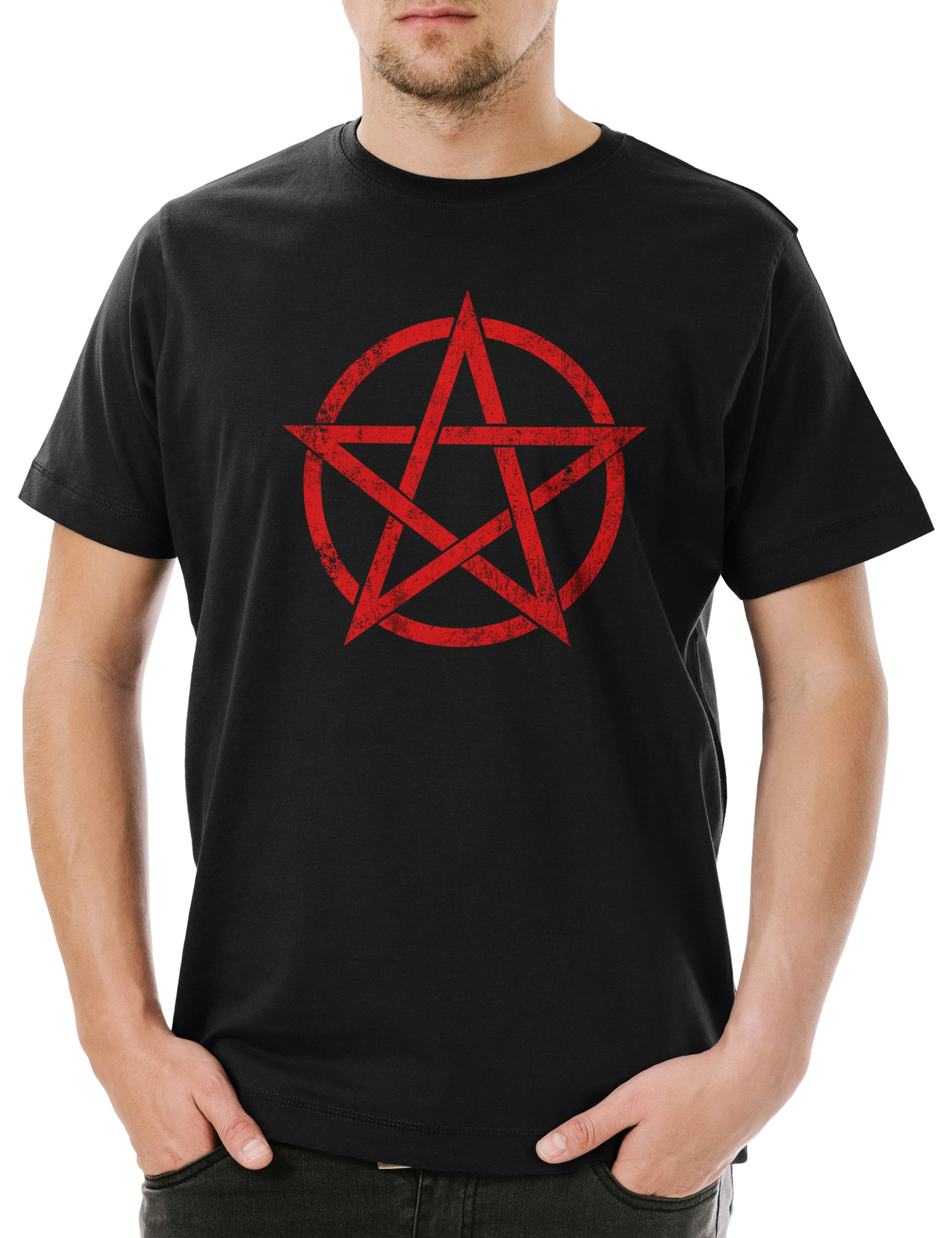 Urban Backwoods Print-Shirt Red Pentagram Sign günstig online kaufen