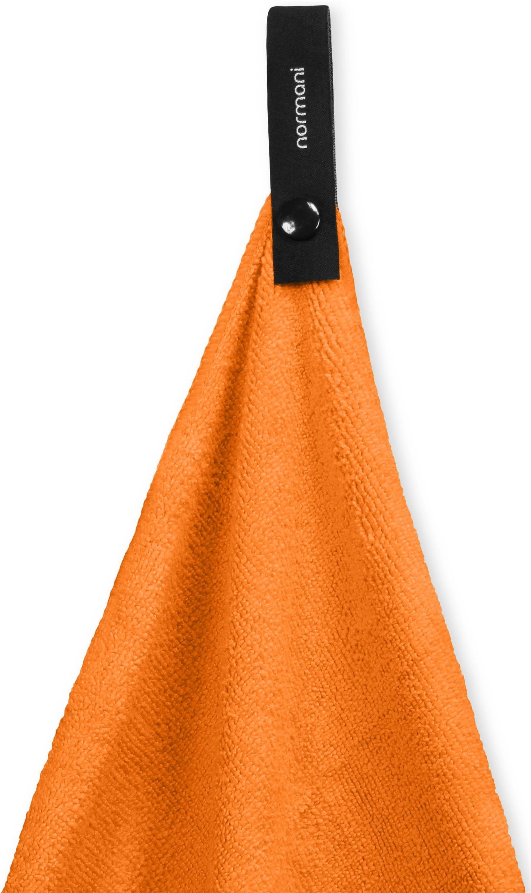 normani Reisehandtuch Polyester Orange Terry, 20x20 Mikrofaserhandtuch