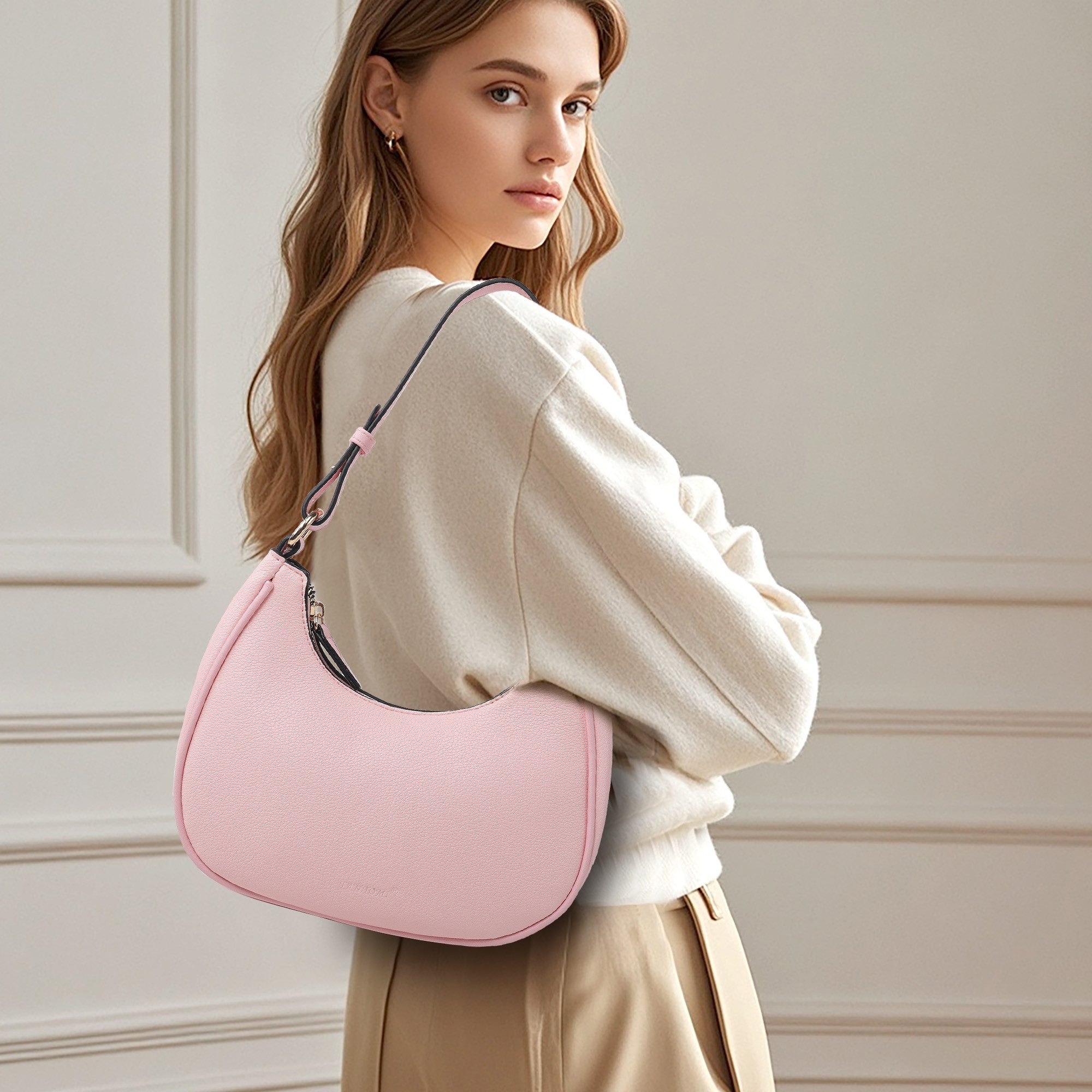 TAN.TOMI Umhängetasche Henkeltasche Retro Achsel Tasche mit Baseball-Schlüs günstig online kaufen
