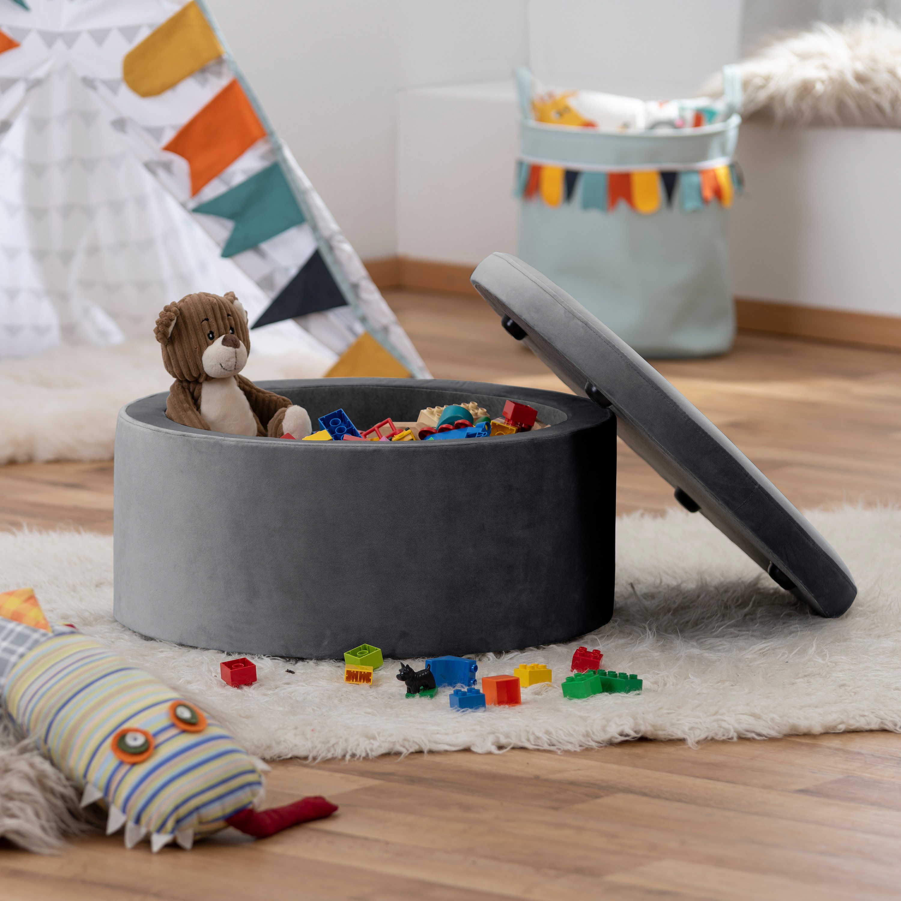 Max Winzer® Kinderhocker Moonlight, Mit Stauraum