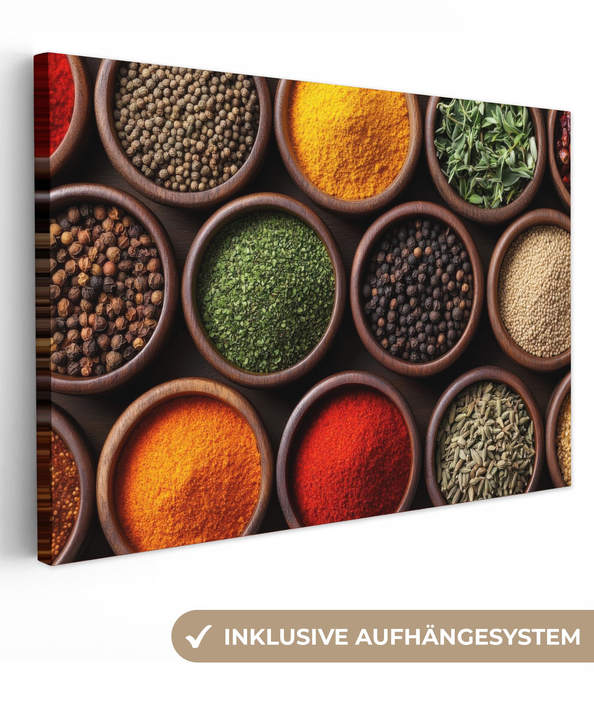 OneMillionCanvasses® Leinwandbild Tabletts - Holz - günstig online kaufen