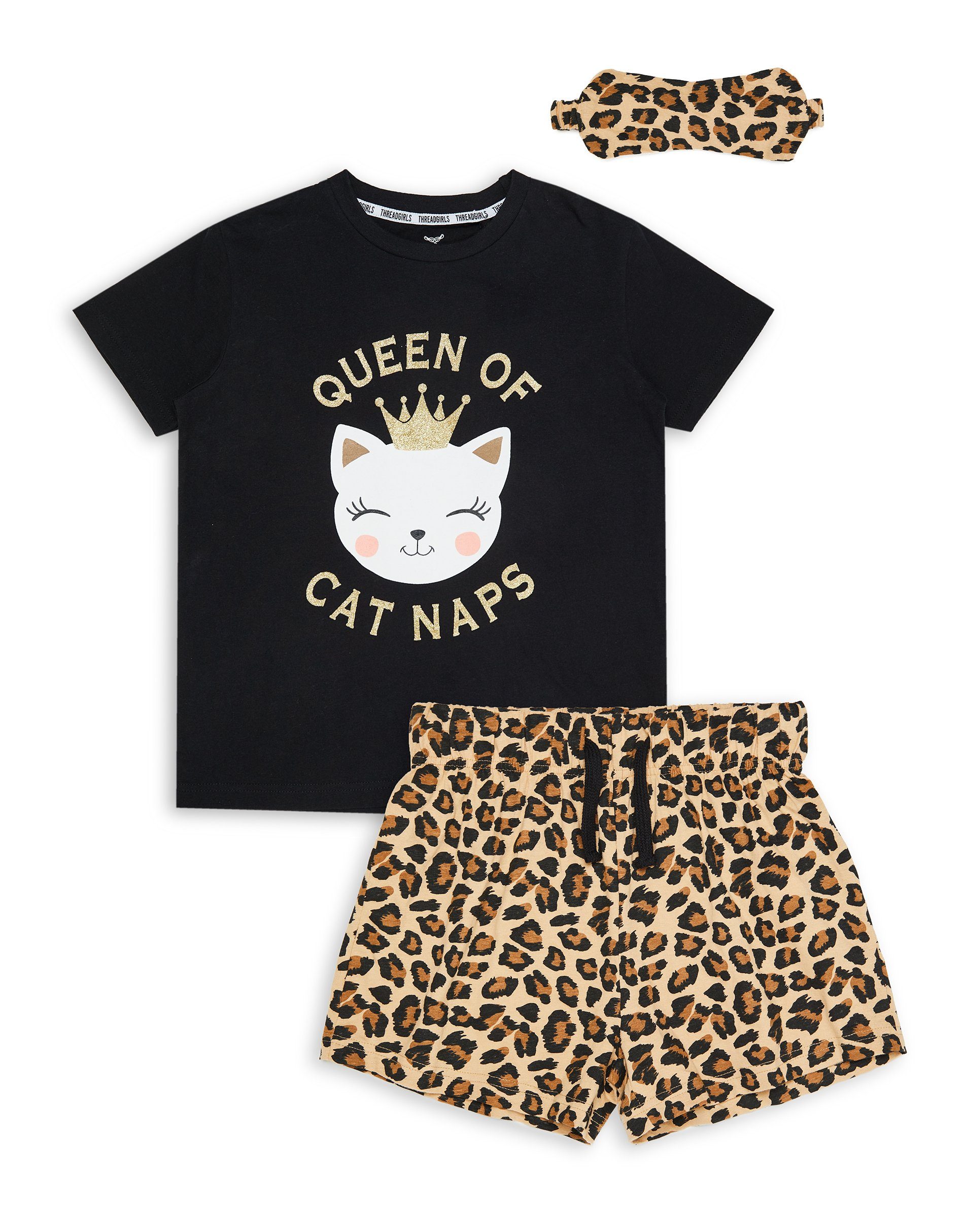 Threadgirls Schlafanzug THB Leopard Print Nightwear Set Trafford | Pyjamas