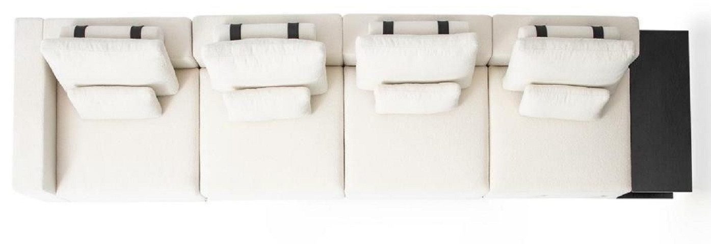 Xlmoebel 4-Sitzer Moderne weiße Textil-Couch für stilvolles Wohnen, 1 Teile, Hergestellt in Europa