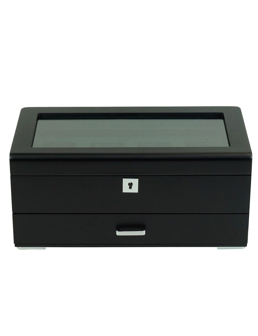 Rothenschild Uhrenbox Rothenschild RS-3421-4-BL-GRE Uhrenbox schwarz [4] mit grünem Samt +