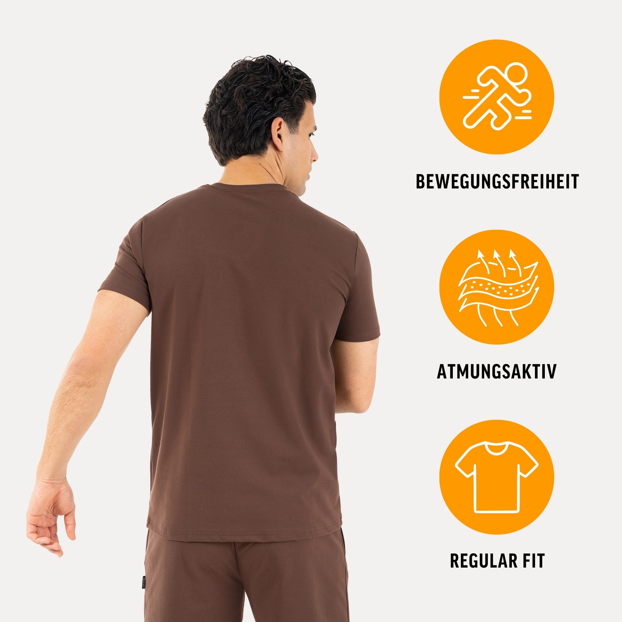 Smilodox T-Shirt Micah, Atmungsaktives Shirt mit 3D Rubber Print, Kurzarm Shirt Weiches Material Hohe Bewegungsfreiheit Sport Freizeit Gym