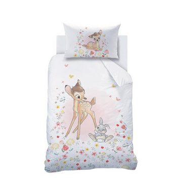 Babybettwäsche Baby Wende Bettwäsche Disney Bambi 100 x 135 cm 100% Baumwolle, CTI