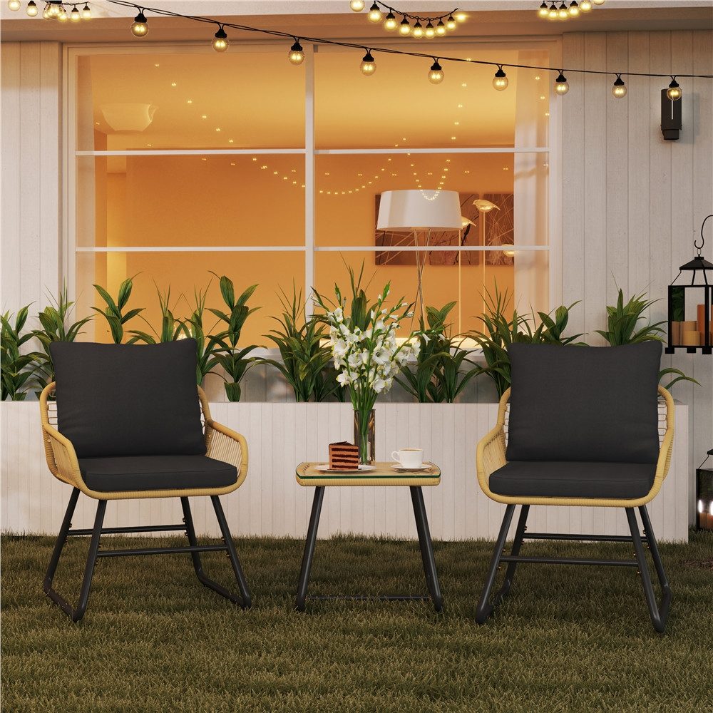 Yaheetech Balkonset Gartenmöbel-Set, Gartenlounge-Set mit 2 günstig online kaufen