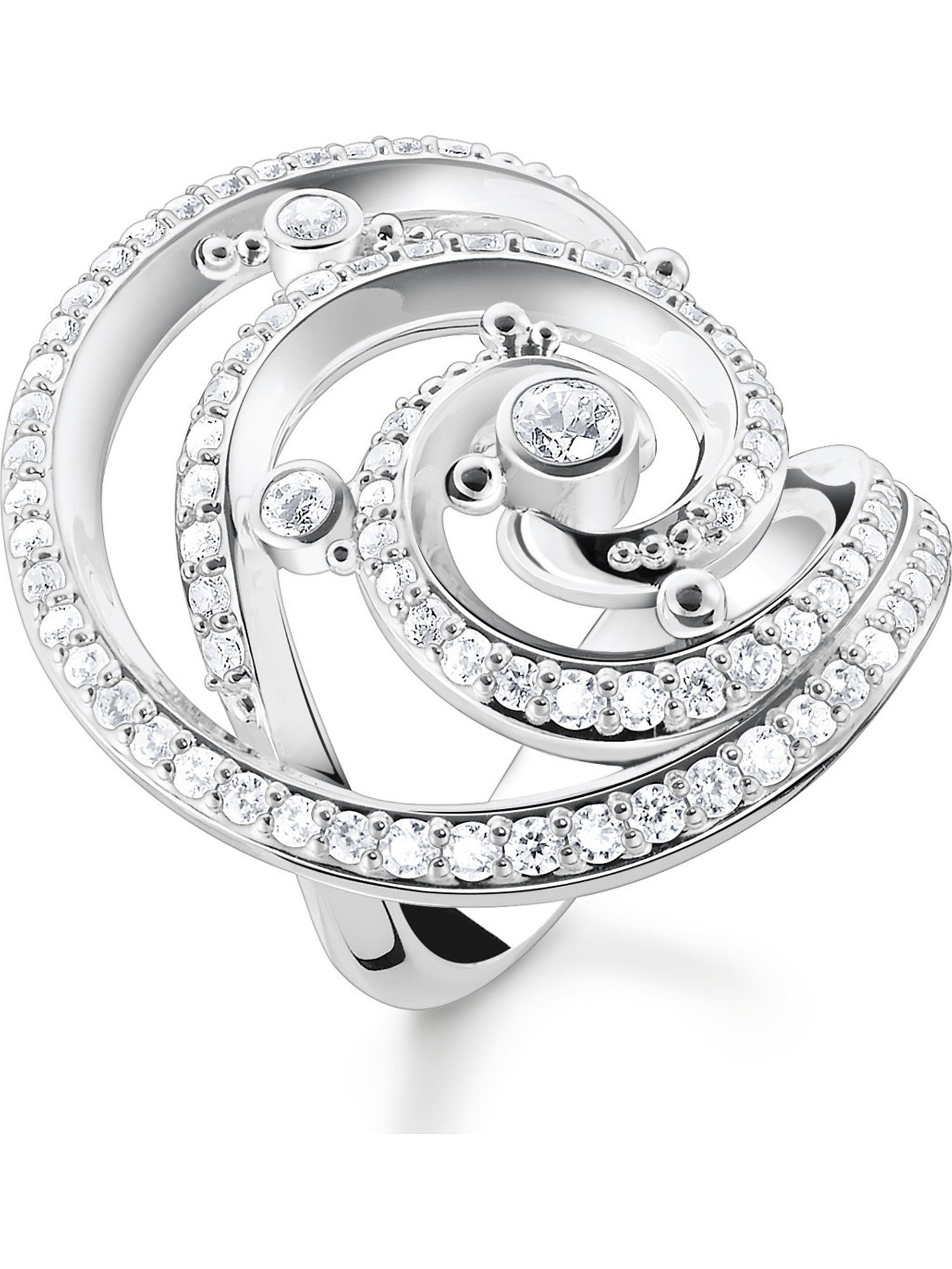 THOMAS SABO Fingerring Thomas Sabo Damen-Damenring 925er Silber Zirkonia, Zirkonia